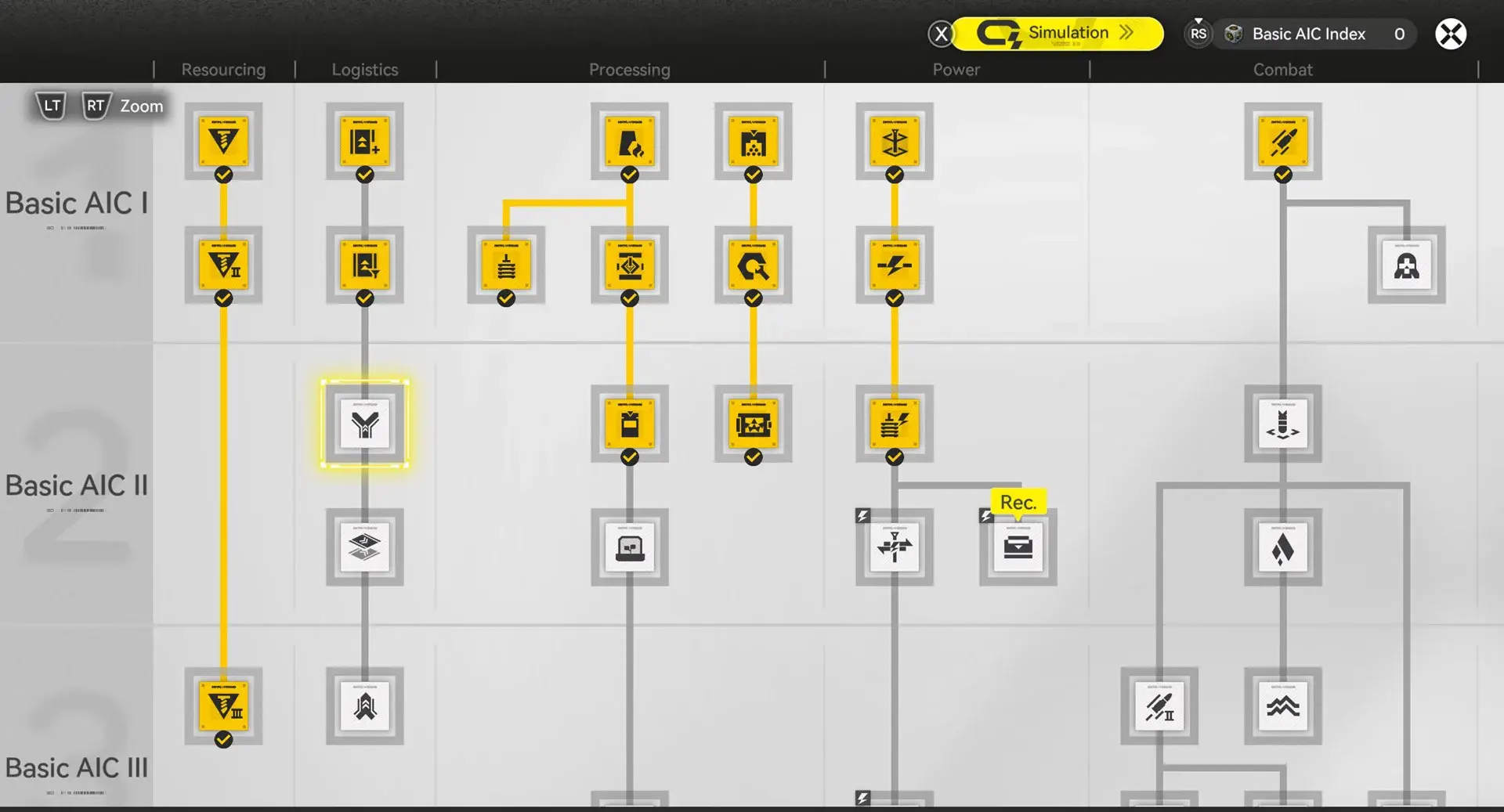 Only really started to unlock the Basic AIC II elements, need to jump quickly to gather the AIC Index around the map.