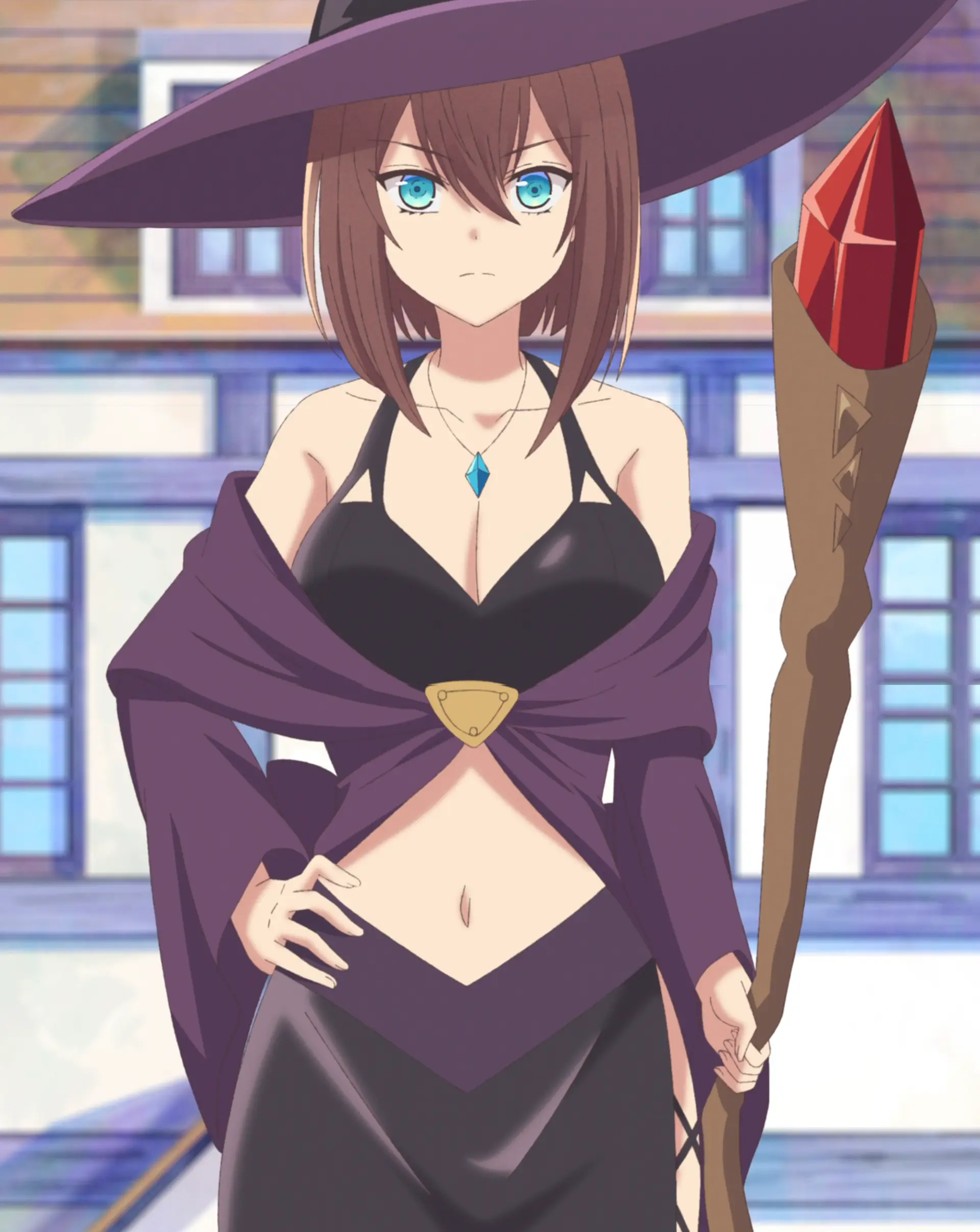 Stiched up screenshot of Mikana from that scene. Just tell me, how can you not like this natural and traditional magician design?