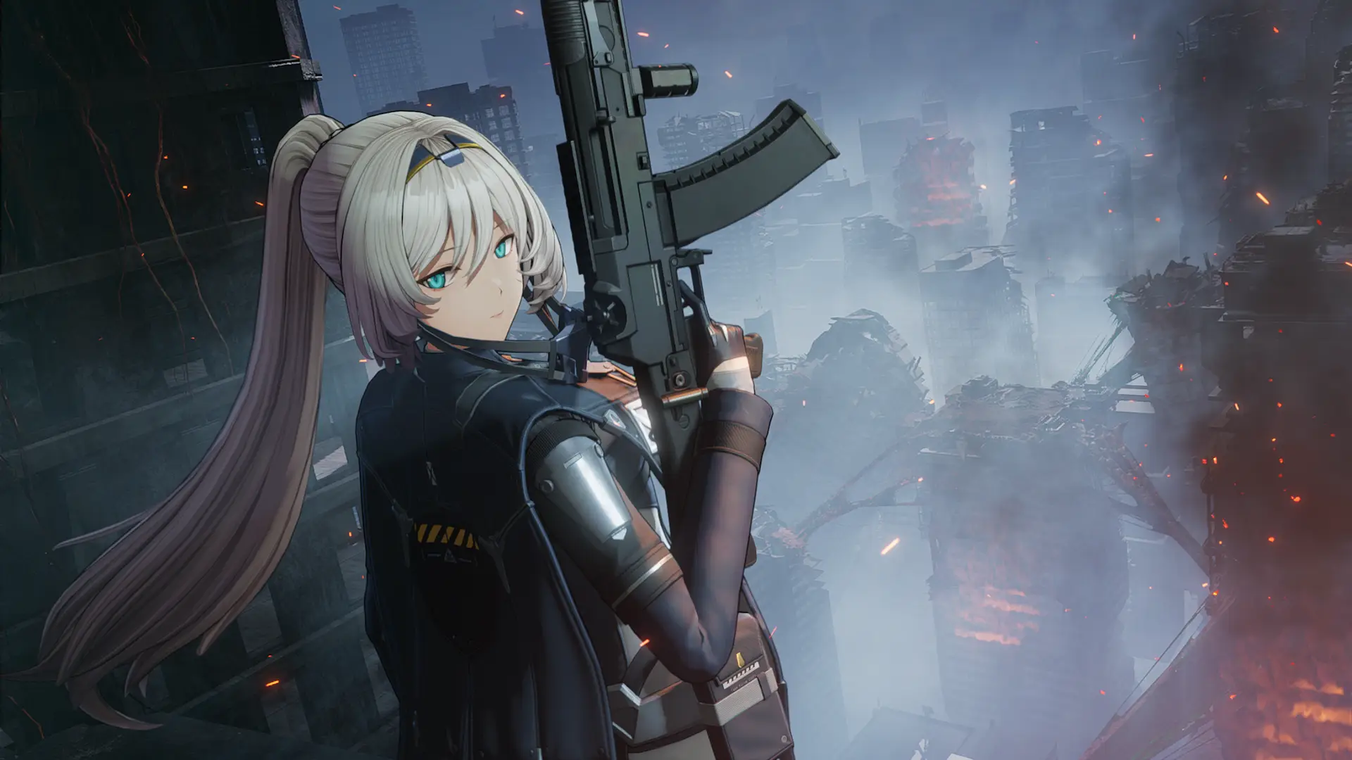 Alva's dedicated home screen is titled "Walking with Wolves". She is my favorite character added in the Corposant event, the contrast between her blue eyes and the light hair is just way too sweet.