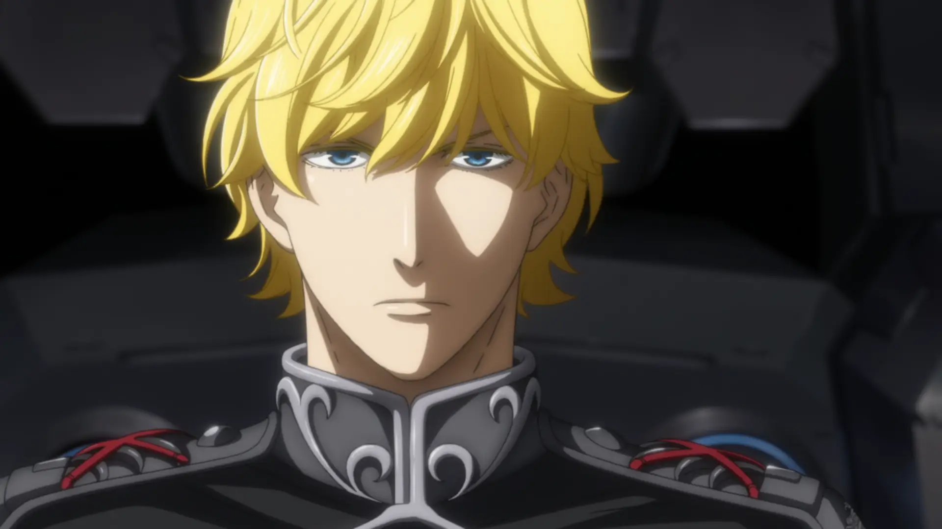 Blonde, blue eyes, the standard archetype of the 'evil empire'. Add on top the name von Lohengramm, Reinhard and...