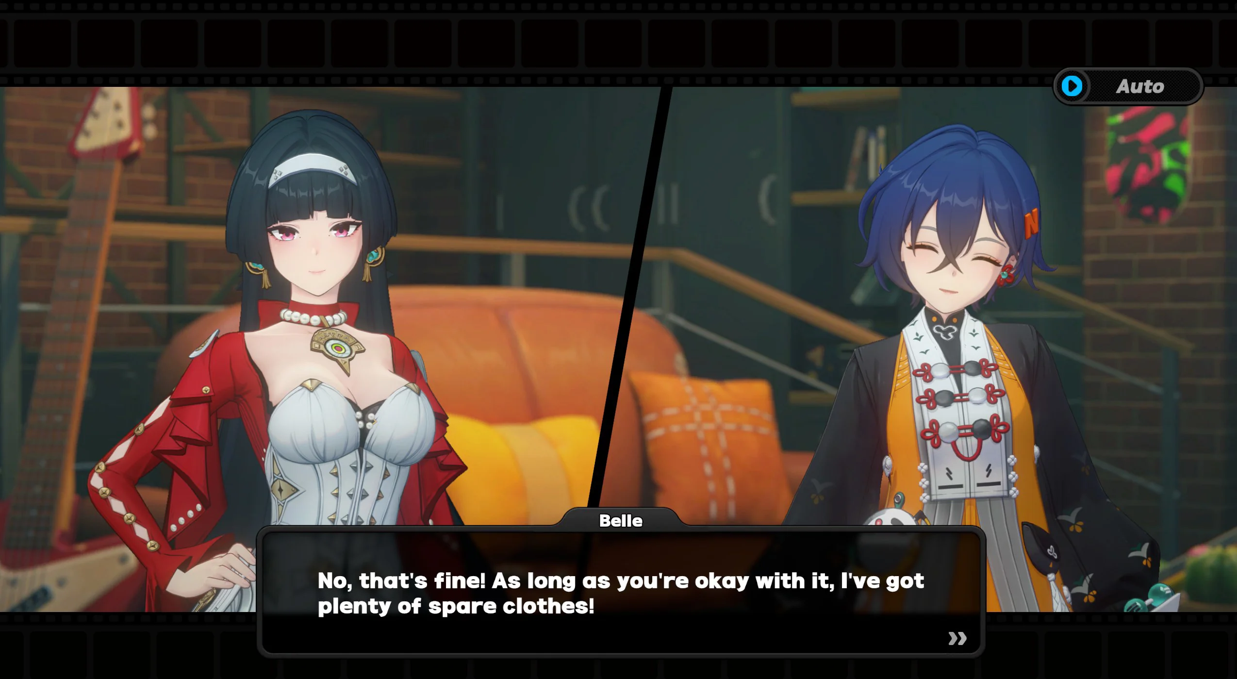 Astra with Belle's clothes? Now I really want to see that...