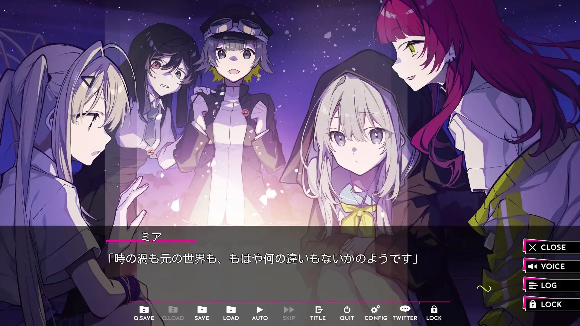 The girls of the group Mia, Kiriko, Reona, Sana and Misaki