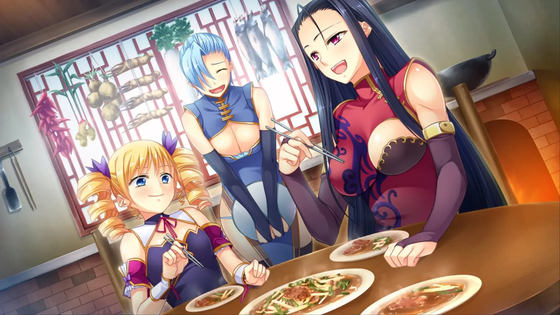 Shuuran was surprisingly quite a home type of girl, much different to the hotblooded Shunran (even though that one is also quite sweet...)