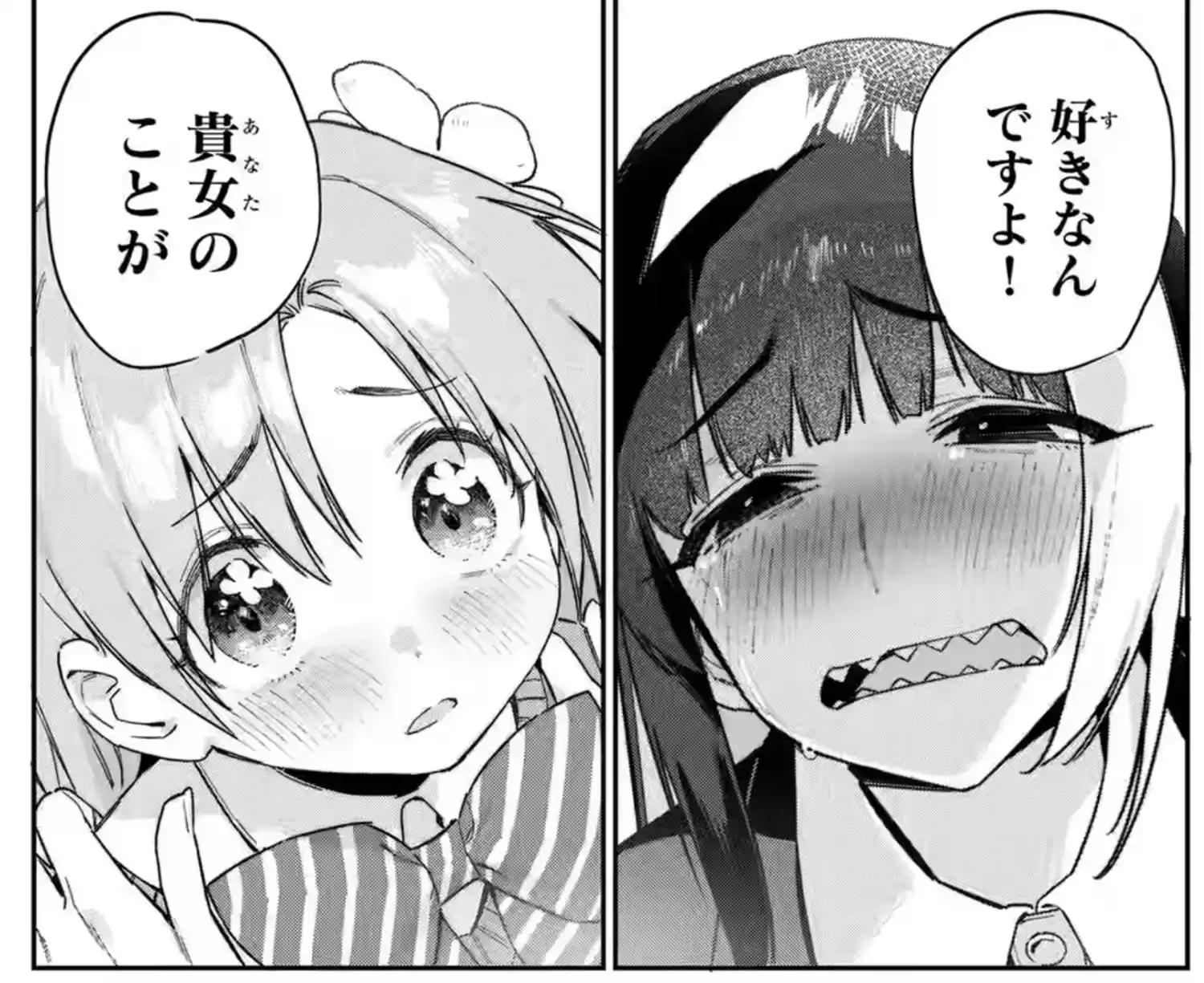 This scene was adorable with Lily declaring to Hanako. Just look at the yuri possibilities!