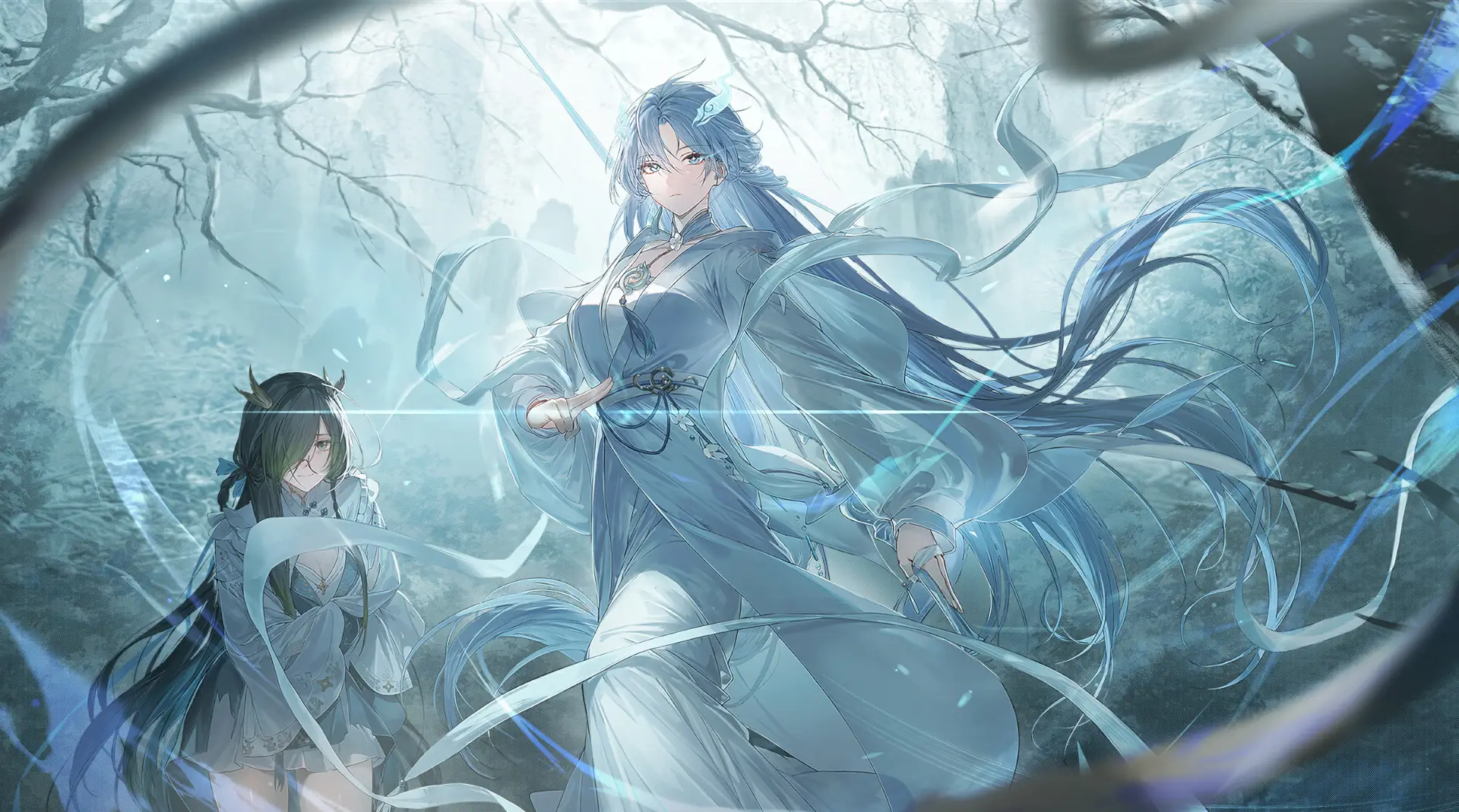 It's unknown who was the other woman next to Qingxiao, but they sure improved a lot the NPC art in recent patches.