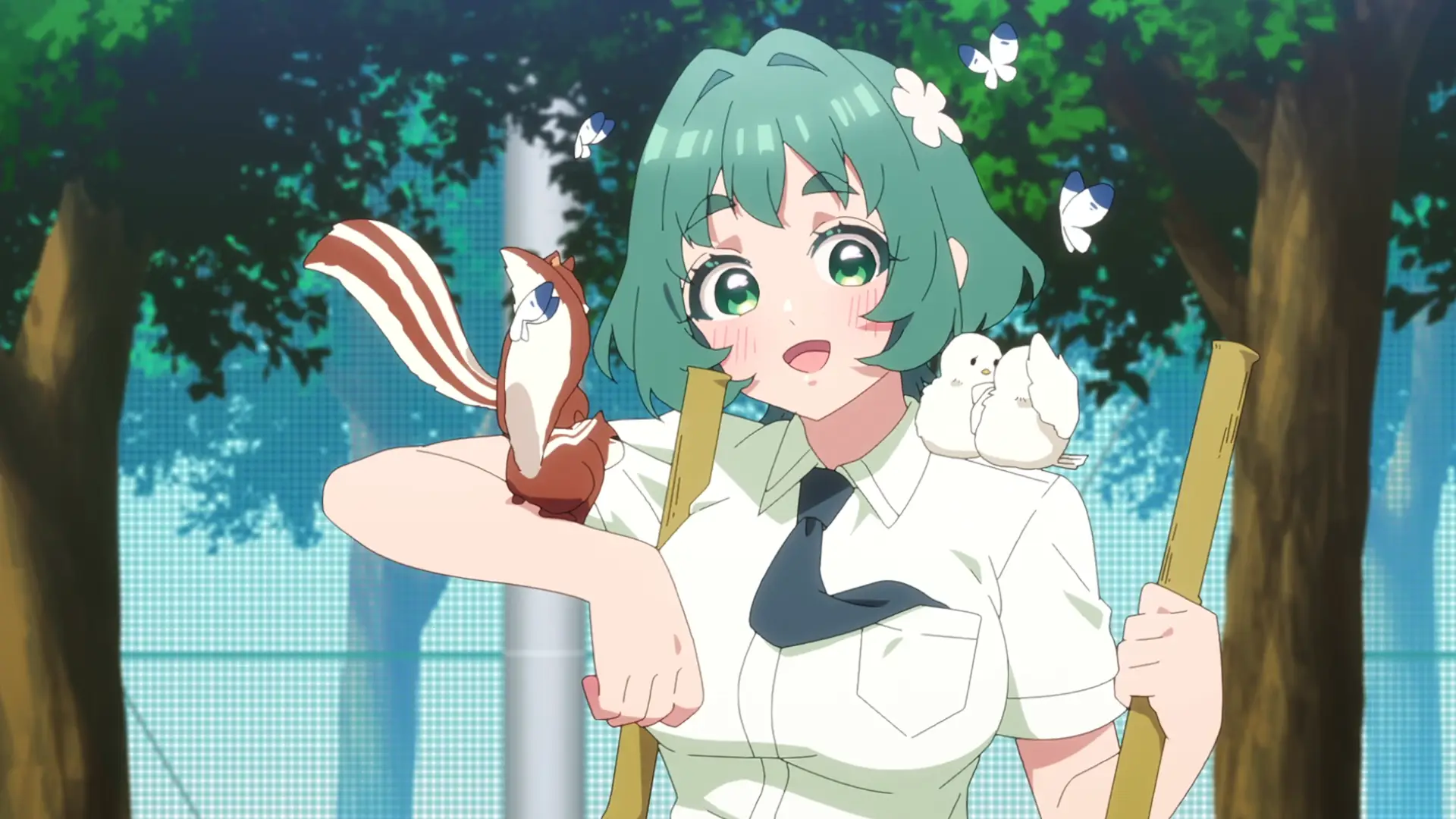 Yamame with animals being comfortable around her. Again she's a sweet girl, a shame the archetype is just not that exciting for me...