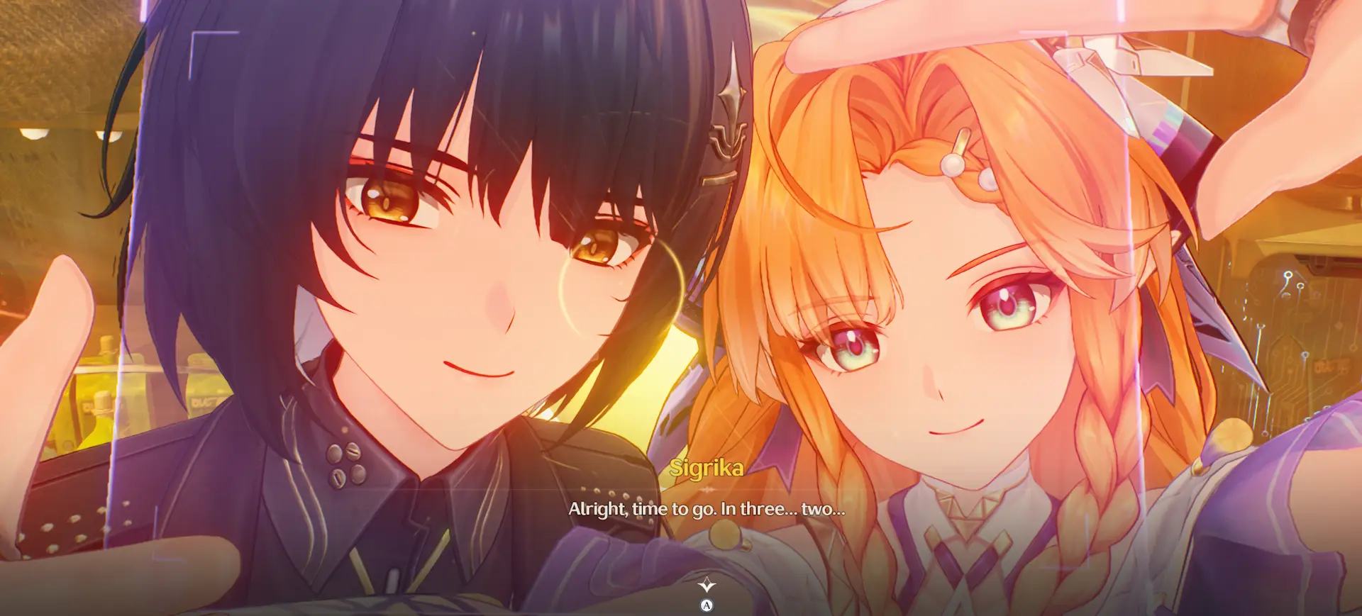 Selfie between Sigrika and female Rover. They make a great couple, even though Sigrika feels more like a little sister.