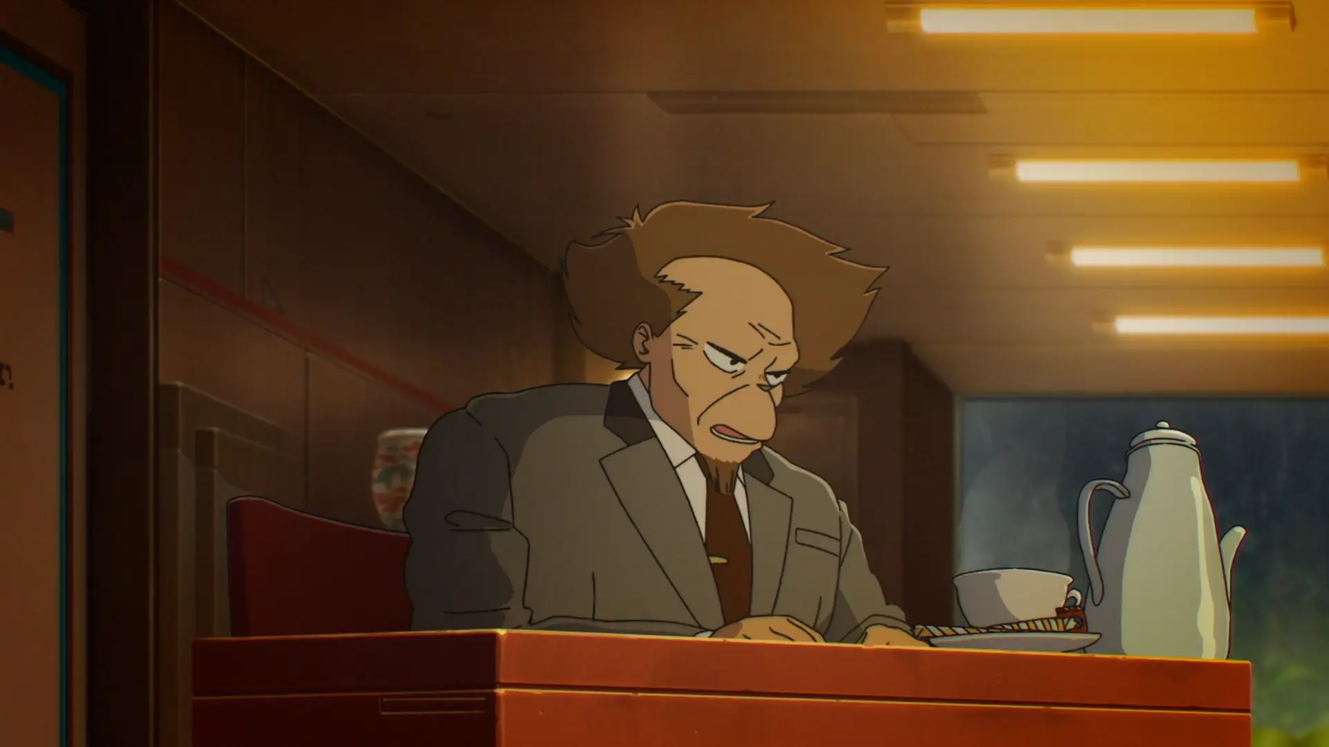 Daisuke Aramaki in this adaptation is a lot less intimidating/political compared to the original. Feel more approachable maybe?