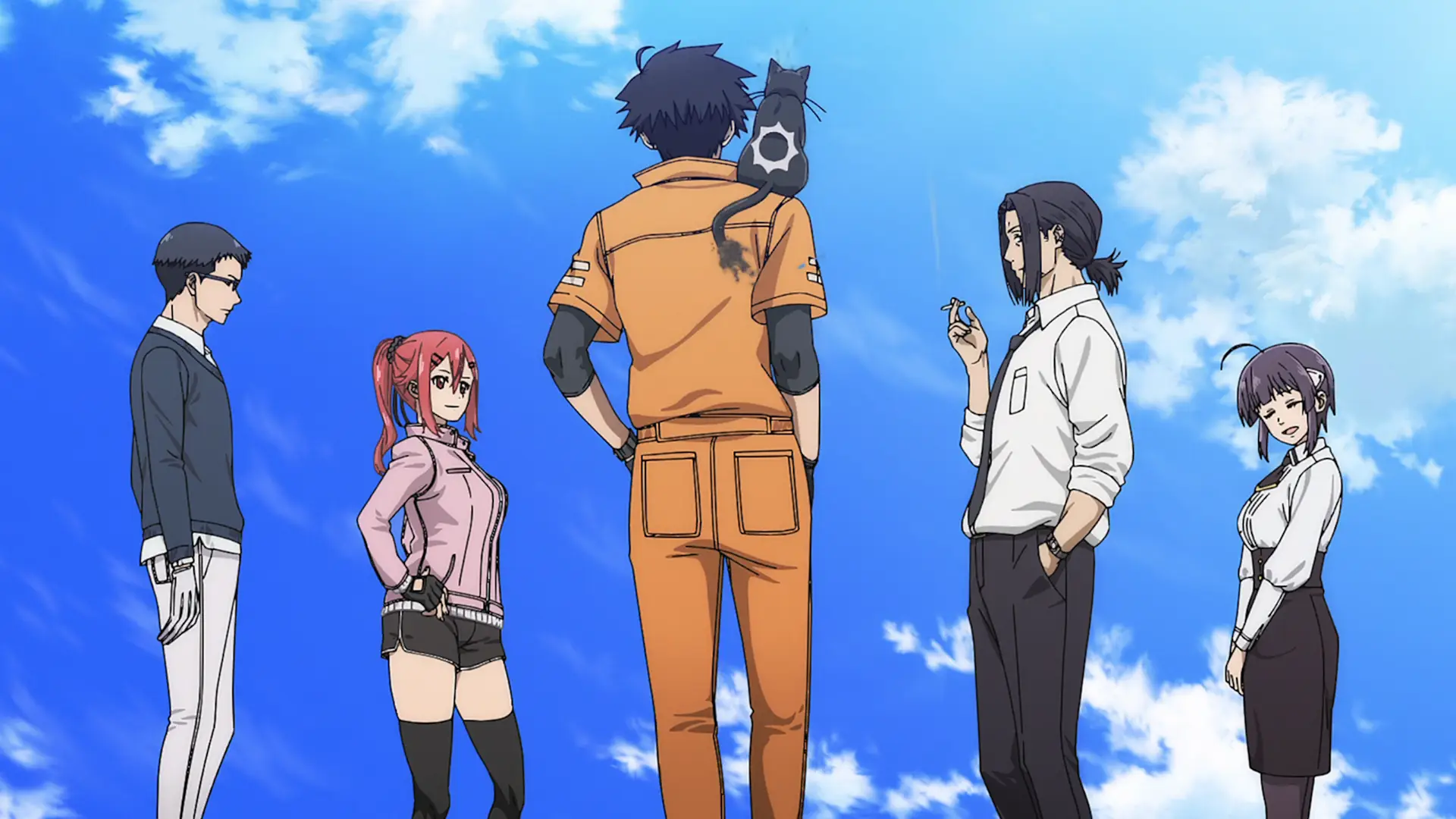 This has to be one of the most classic ending shot with all the main characters and the sky in background.