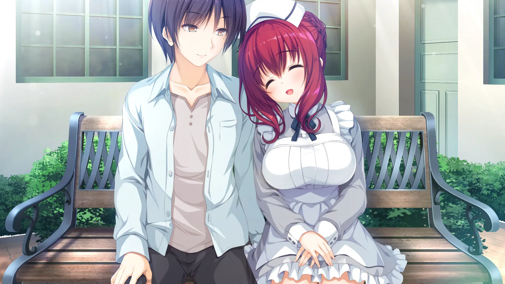 Each route has plenty of cute moments for all the heroines, so you couldn't feel too sad by them not being 'canon'. Aino here looks lovely.