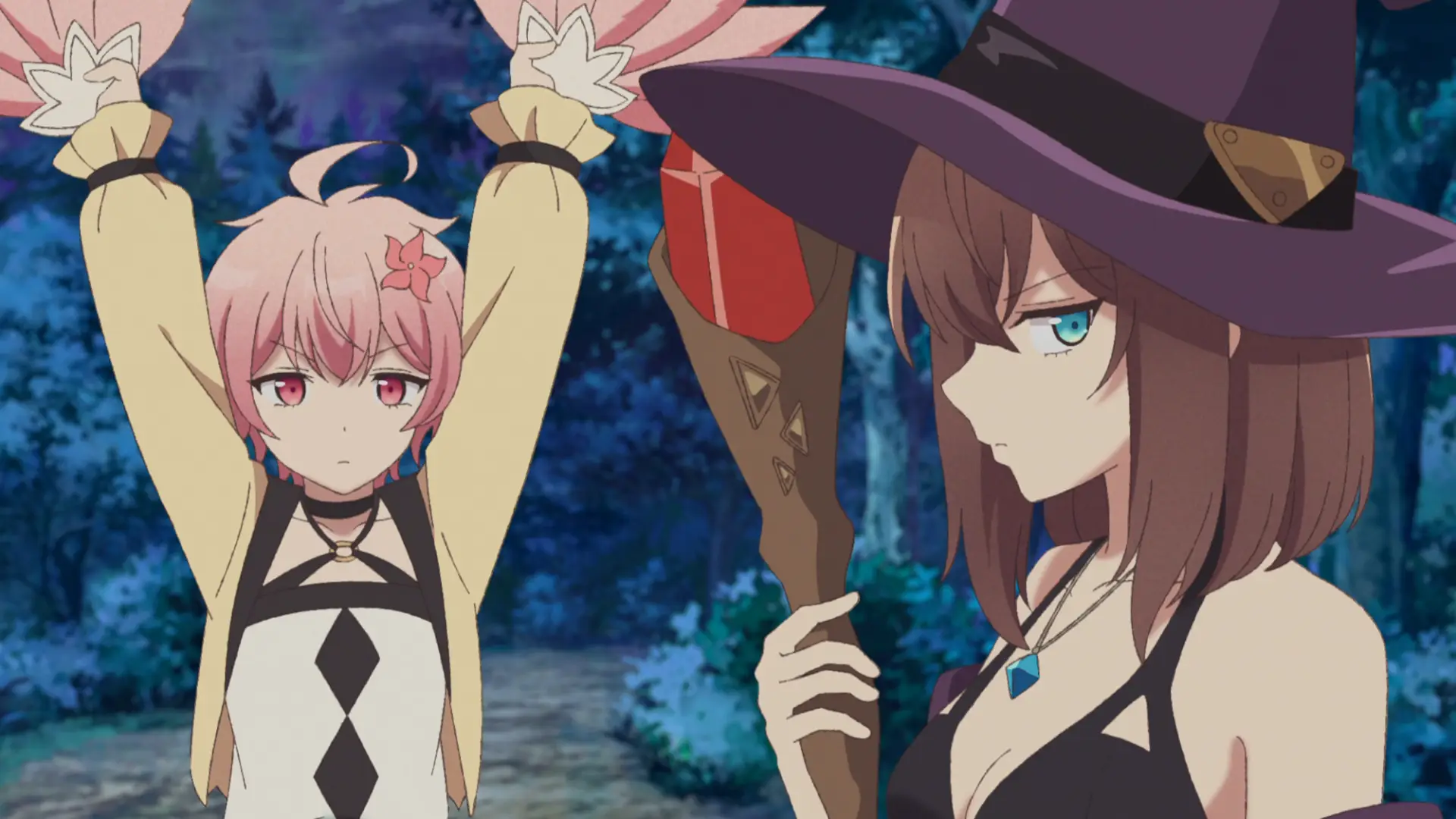 The backline of the party with Mage Mikana and Rogue Happiness?