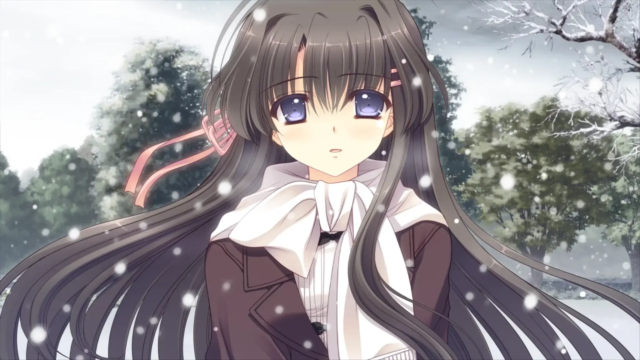 Quite an artistic moment with the snow being animated.