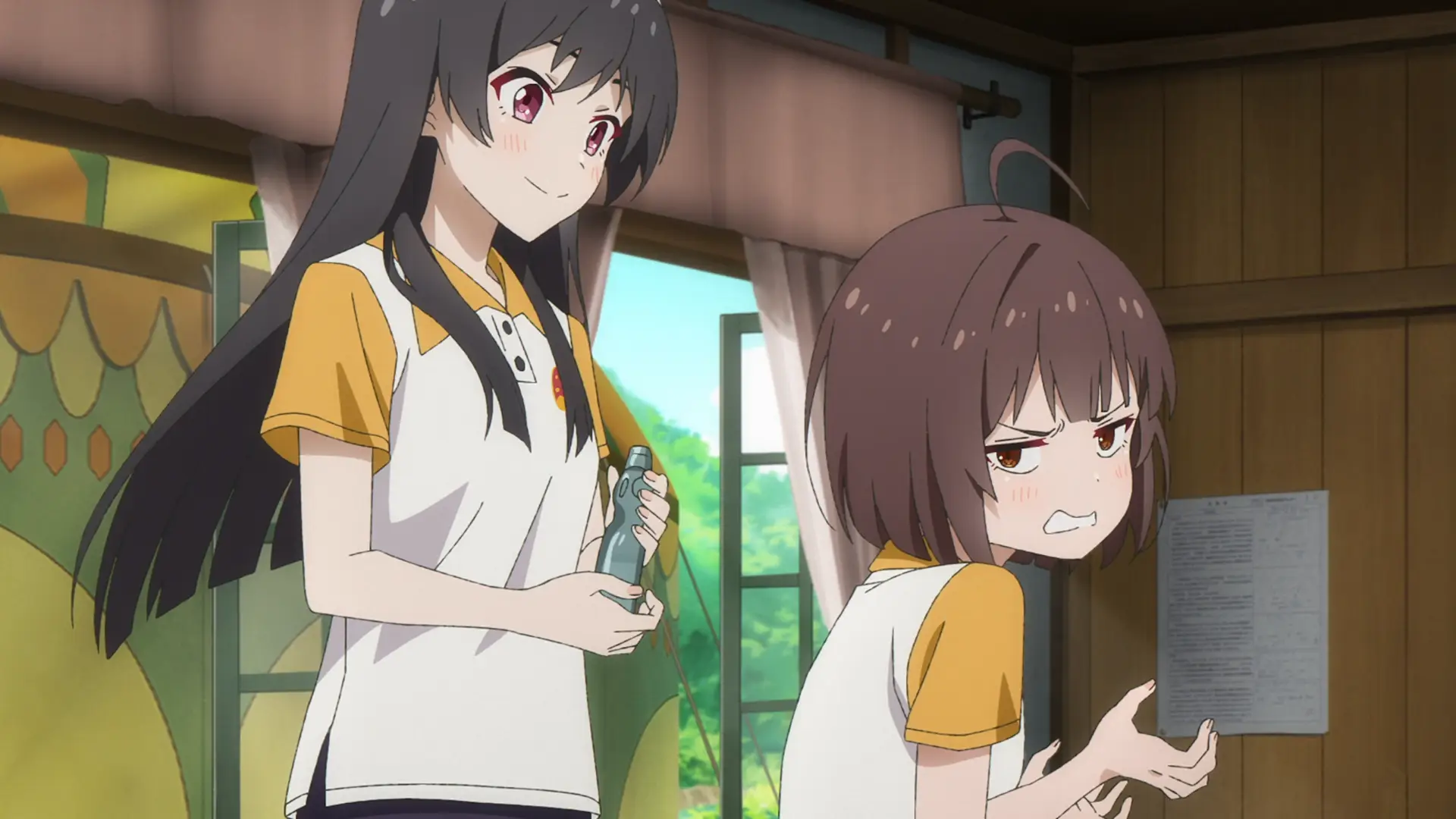 Ouka trying to calm down her wife Mizuka after the extreme disgrace she had to support while on the show due to Shizuku.
