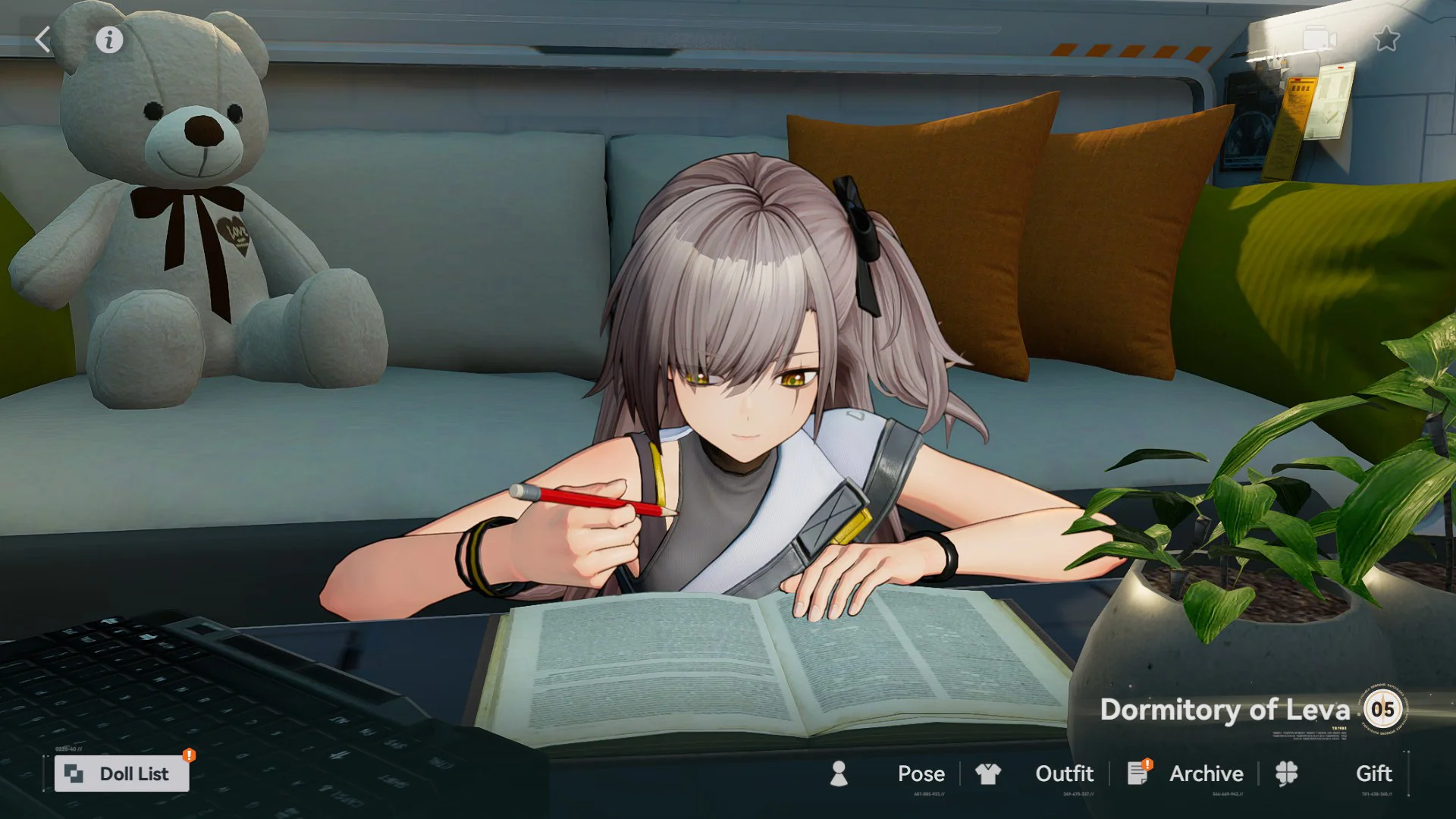 Leva is reading too!