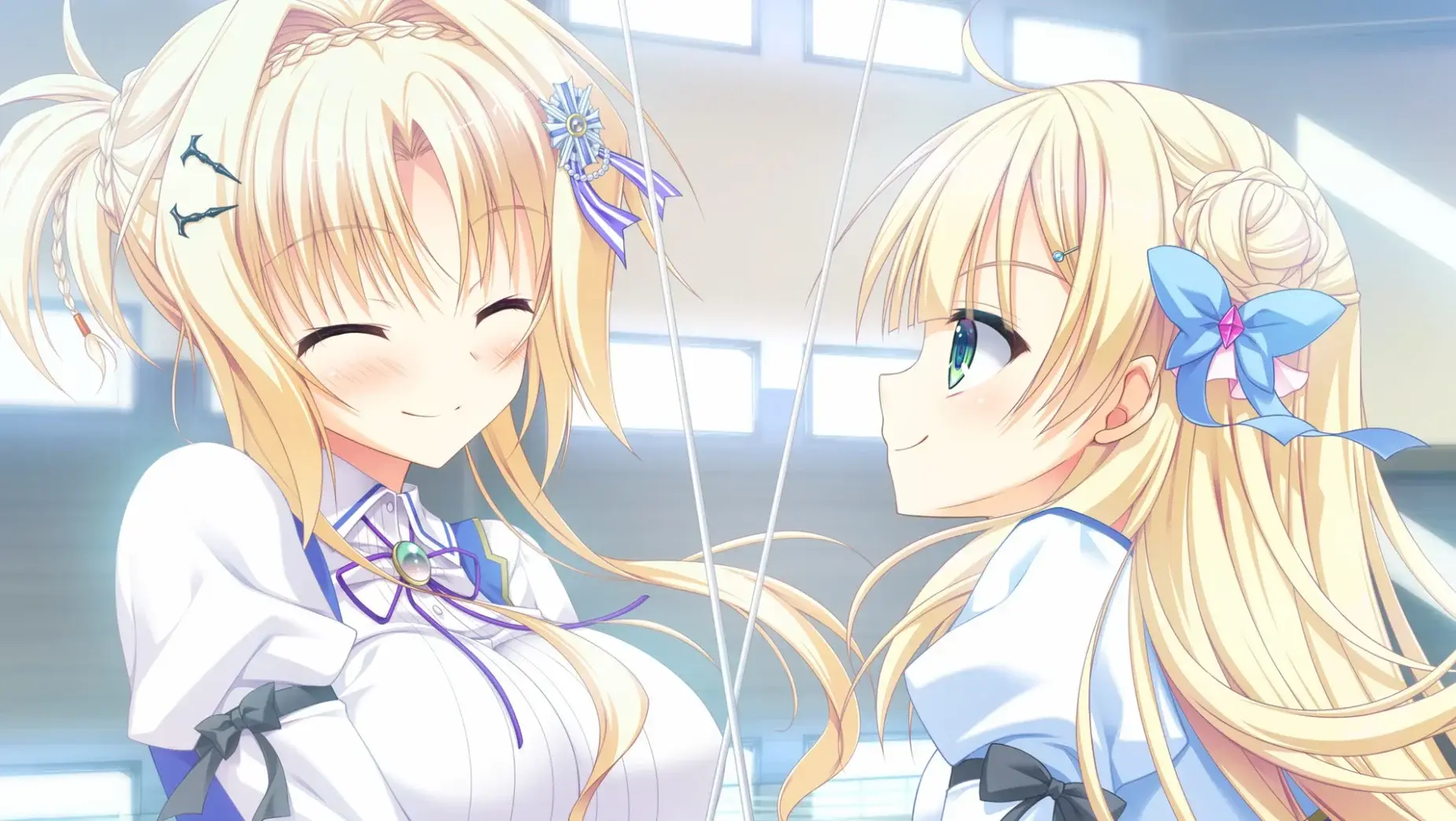 Sylvia and Heroina together. They had a great relationship in the game and seeing so much blondeness it blinds you completely!