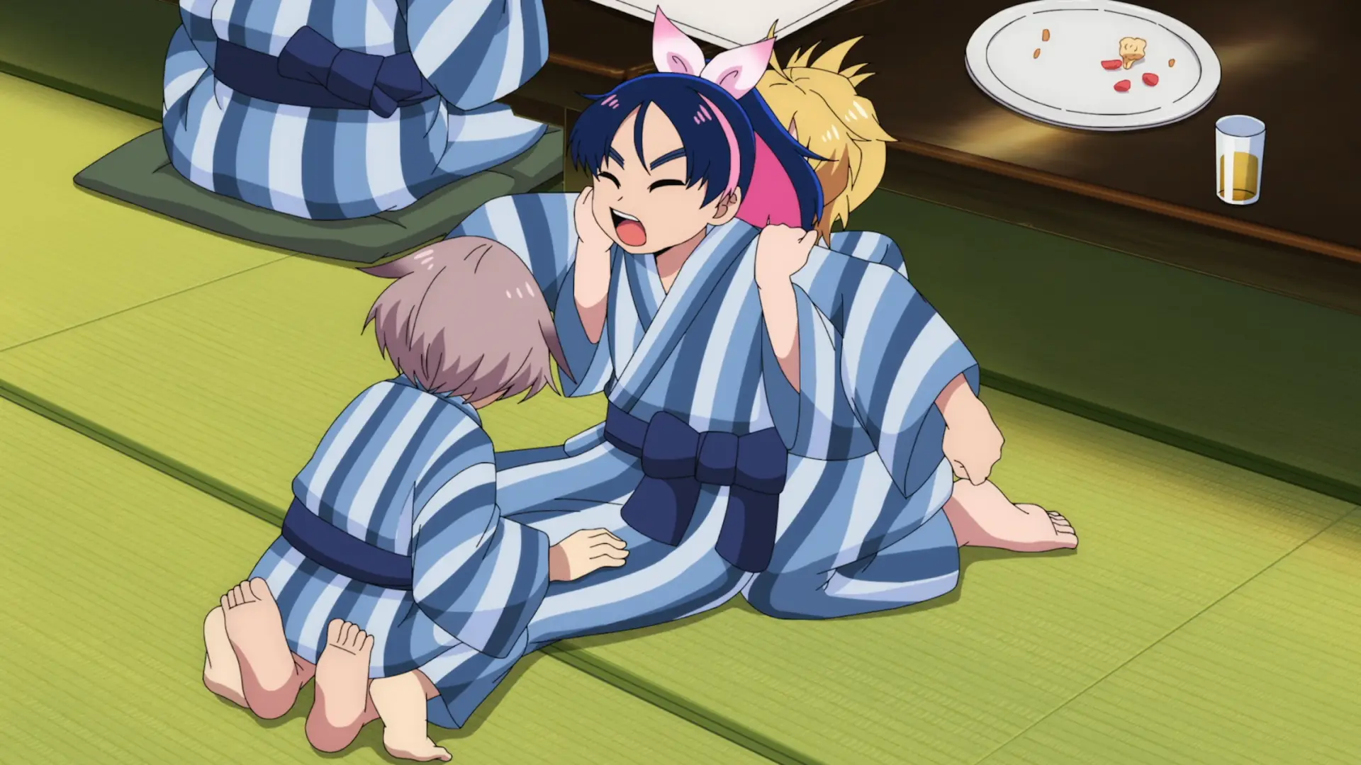 Now we know some new valuable information, never ever let Aki near a drink otherwise she becomes very very dangerous.
