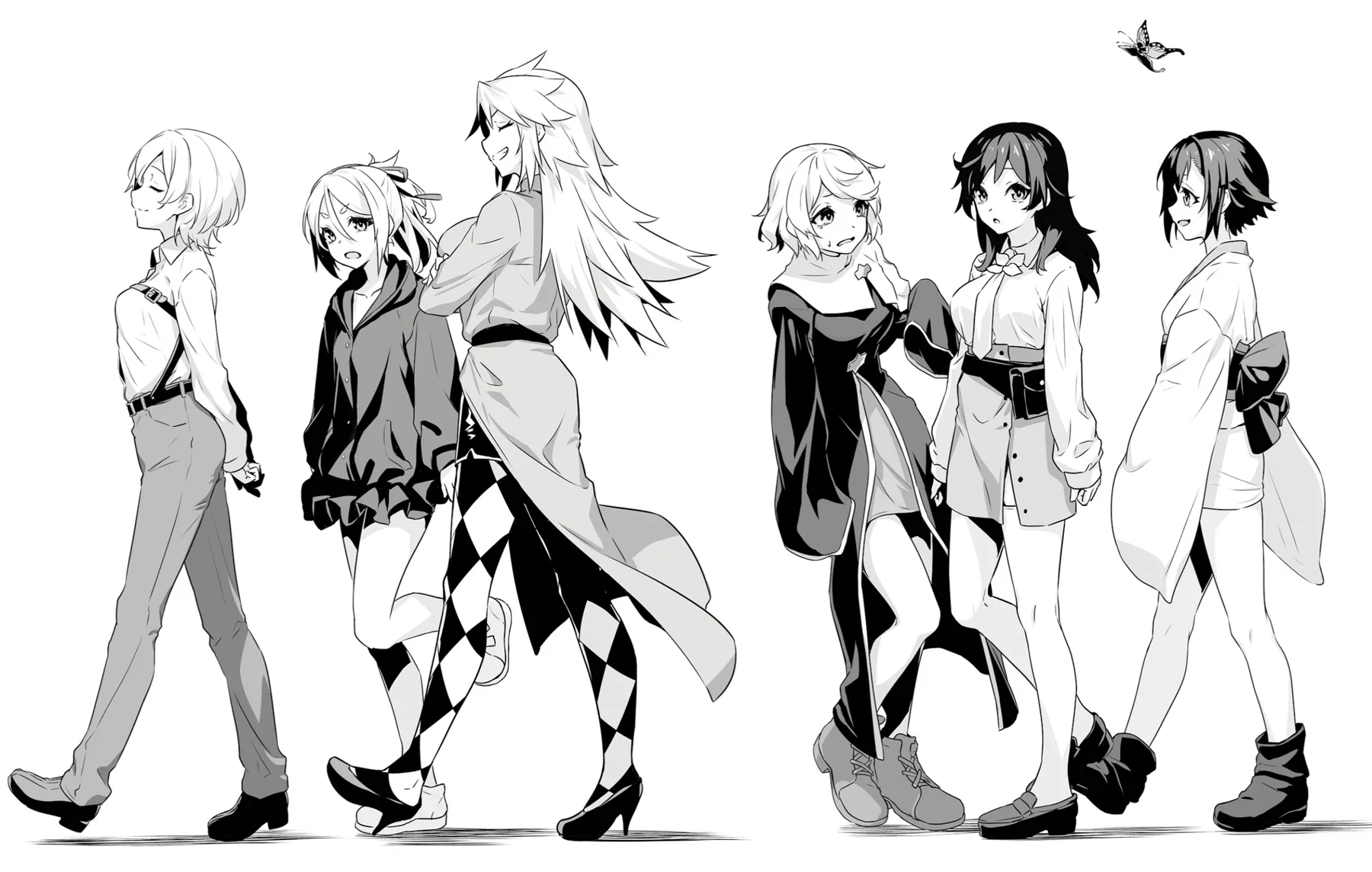 1 year after, Menou, Momo, Ashuna, Sahara, Akari and Maya.