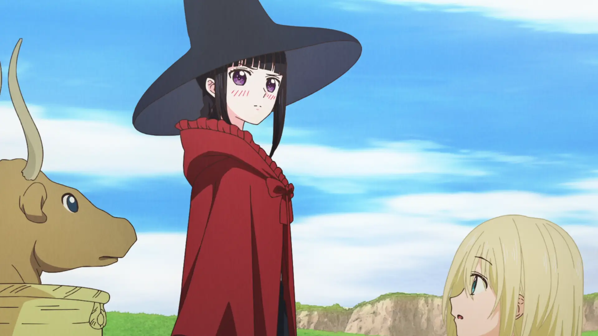 Luna trying to be imposing, but she's too cute and it appears in her blushing.