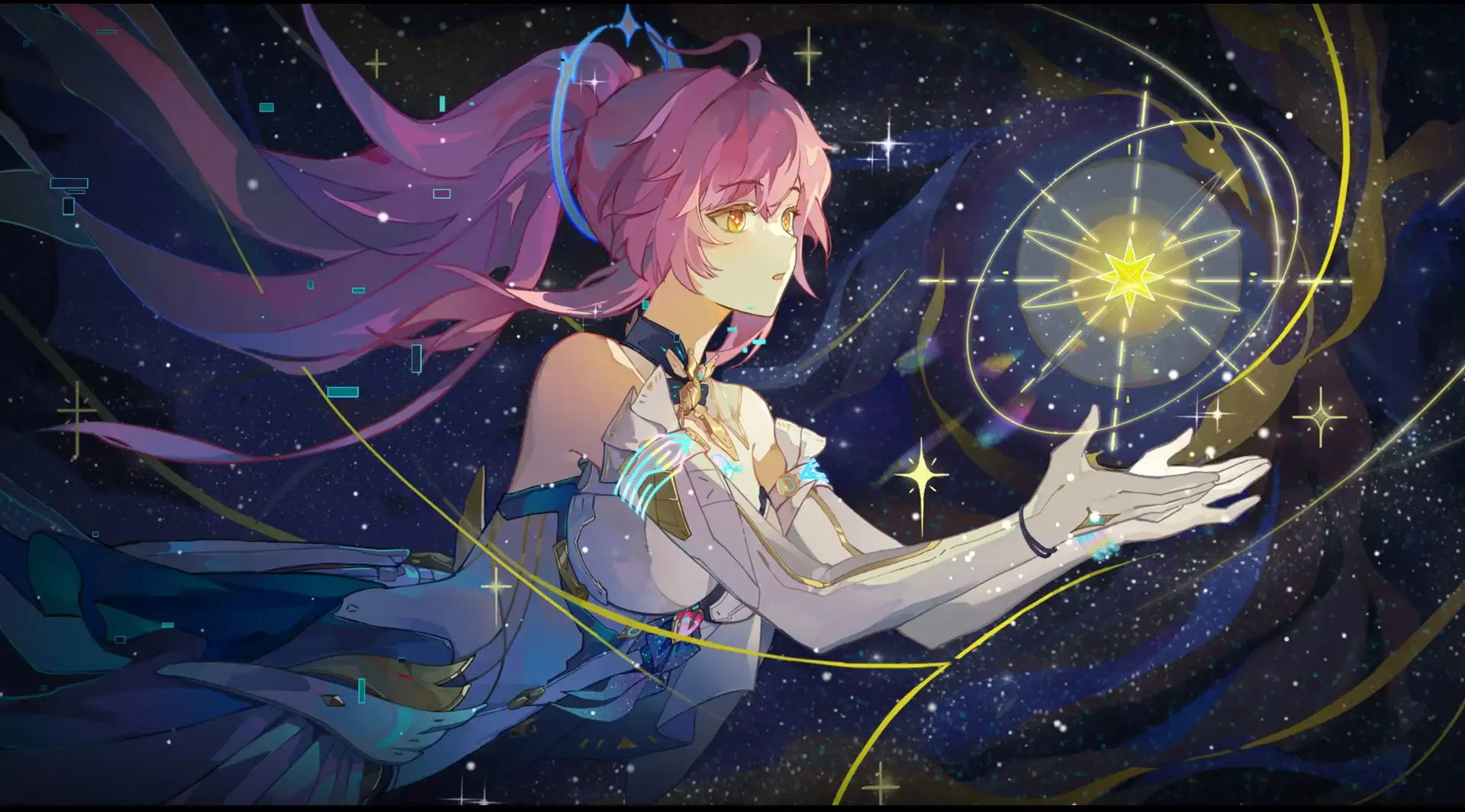 This art really shows her in a way as a goddess, less human than how you normally see her while talking.