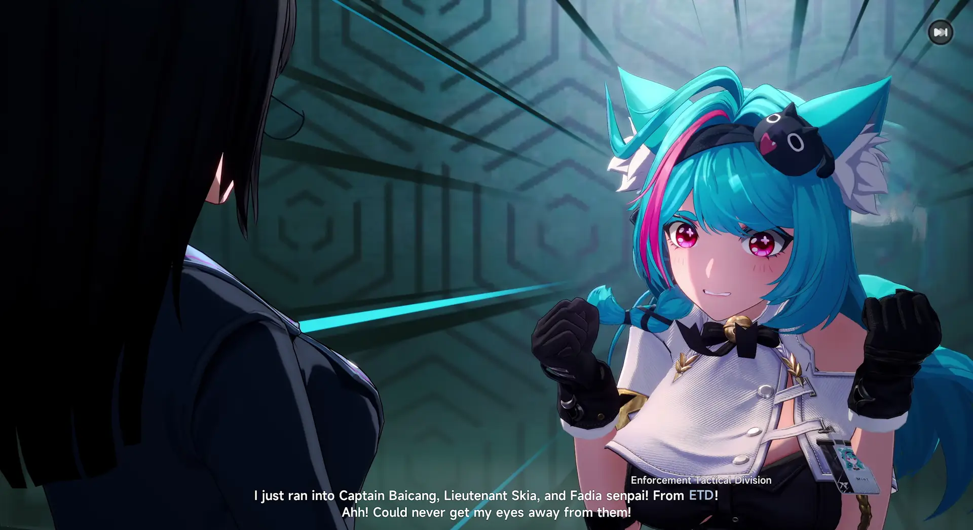 She feels like the mascot of the series, the main heroine who always stalk the protagonist. I like her though.