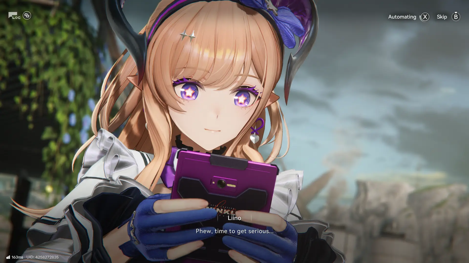 I find extremely cute how Liino is handling her phone with both hands. It gives off that energy...