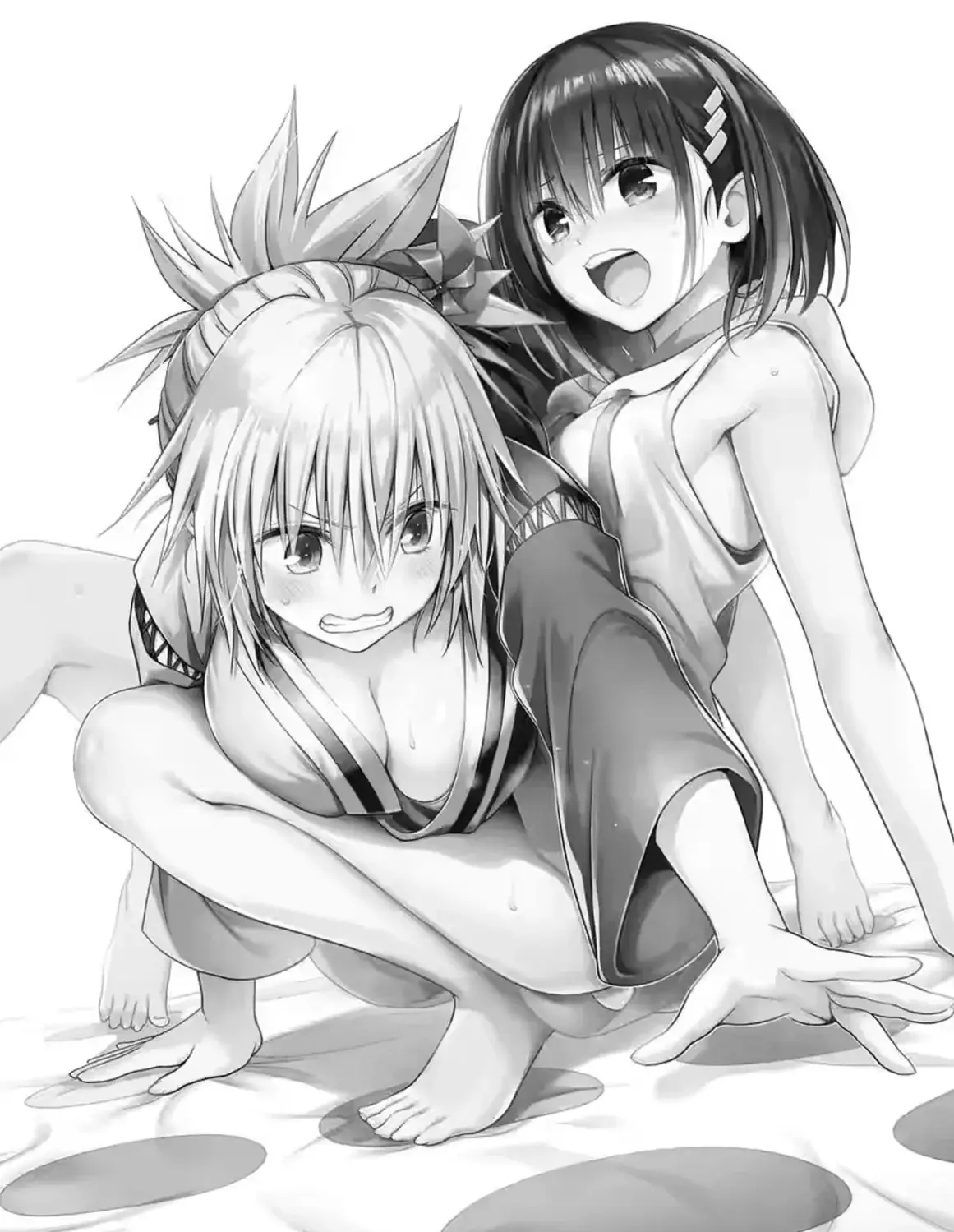 Playing Twister withMatsuri must be hard on Suzu, just think of her trying to resist the temptation!