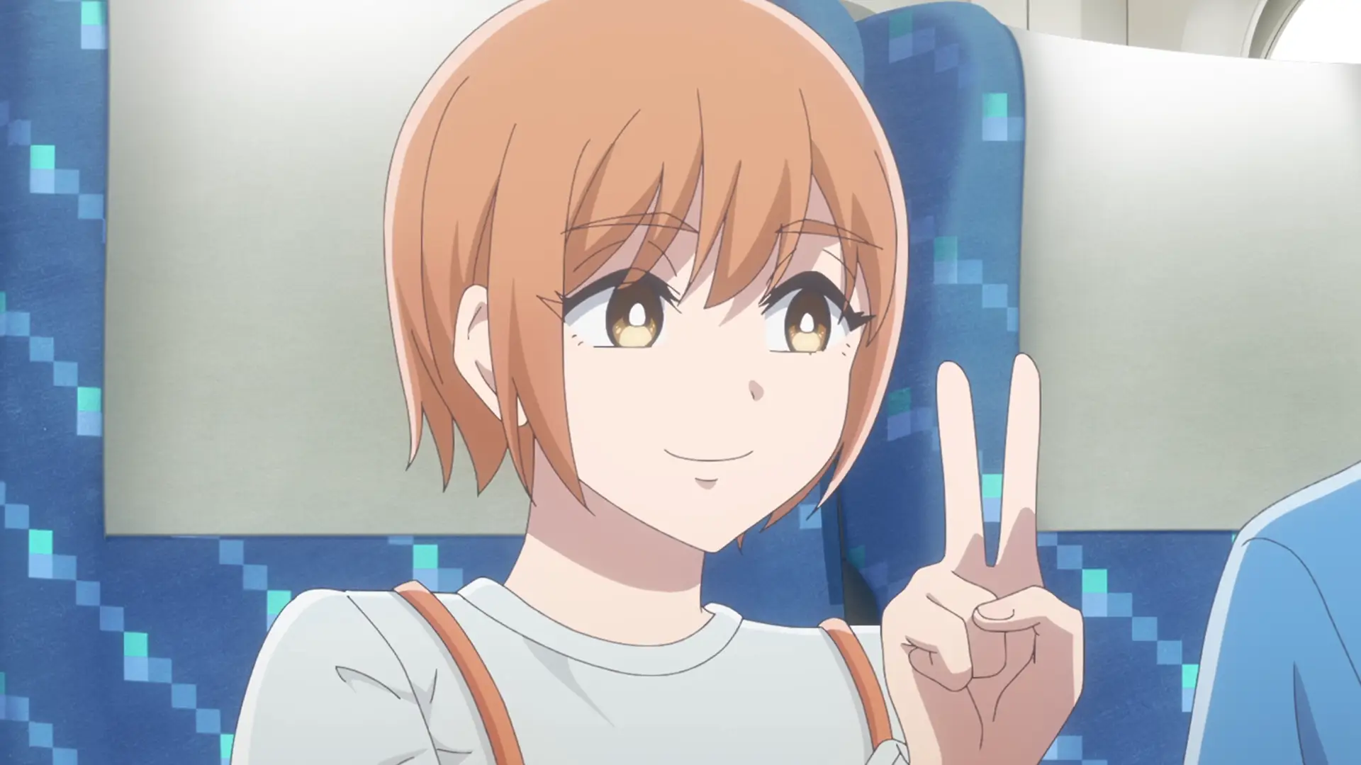 Nami cheekingly trying to mock Aimi with the victory sign while playing card games with Kirio. I love her so much!
