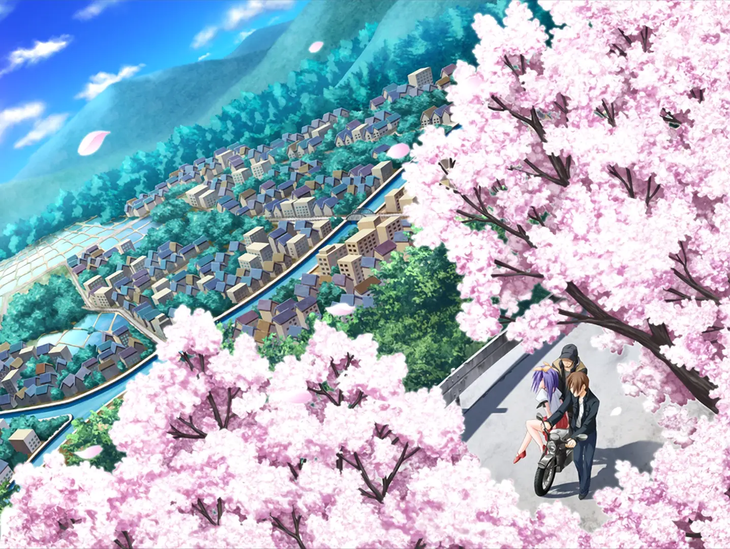 This kind of scenery gives off that old-school vibe that these visual novels only can give. Remember this was released in 2008, it's been over 18 years as of today, so long...