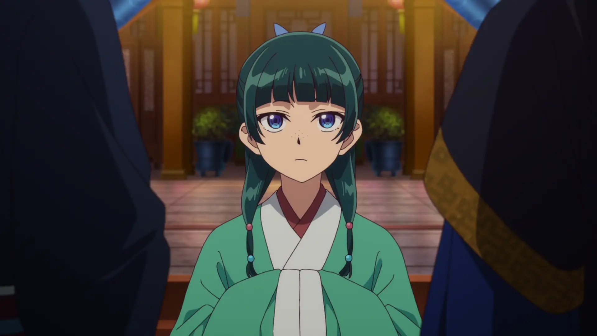 It's incredible to think Maomao believes that putting a few freckles makes her less attractive all of a sudden. The face doesn't lie!