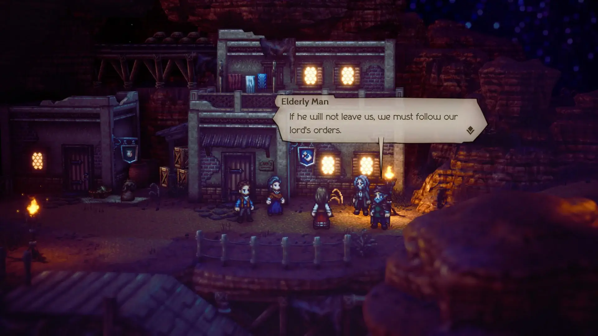 They almost seemed possessed with their words repeating small sentences and all. You know, the classic stereotypical crazy villagers you see often in movies.