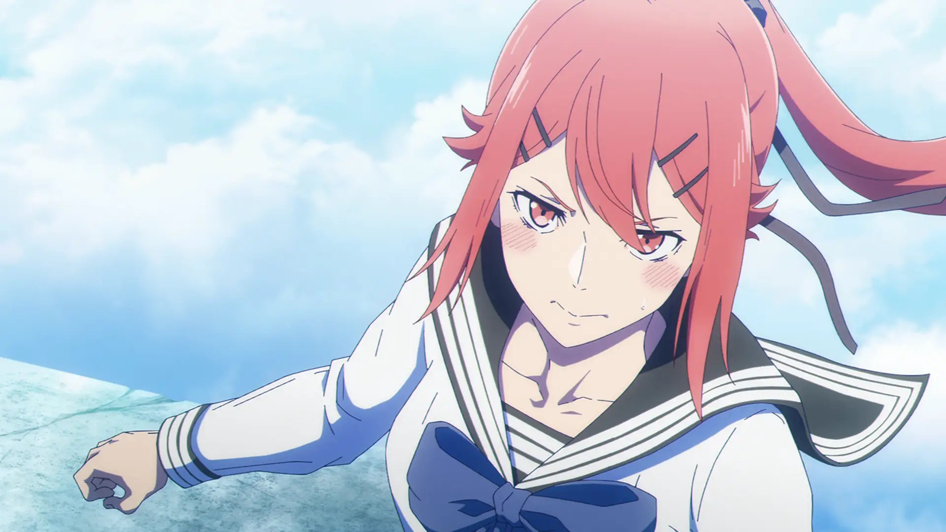Ichika's mix of embarrassment and rage is just perfect to show her character and break the tense battle. I know the enemy wasn't a strong one anyway.