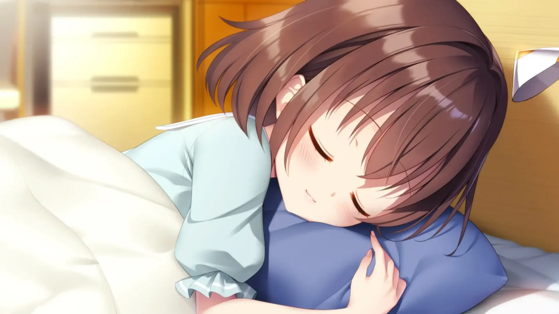 Protagonist sleeping in. Those flying things on their head always puzzled me