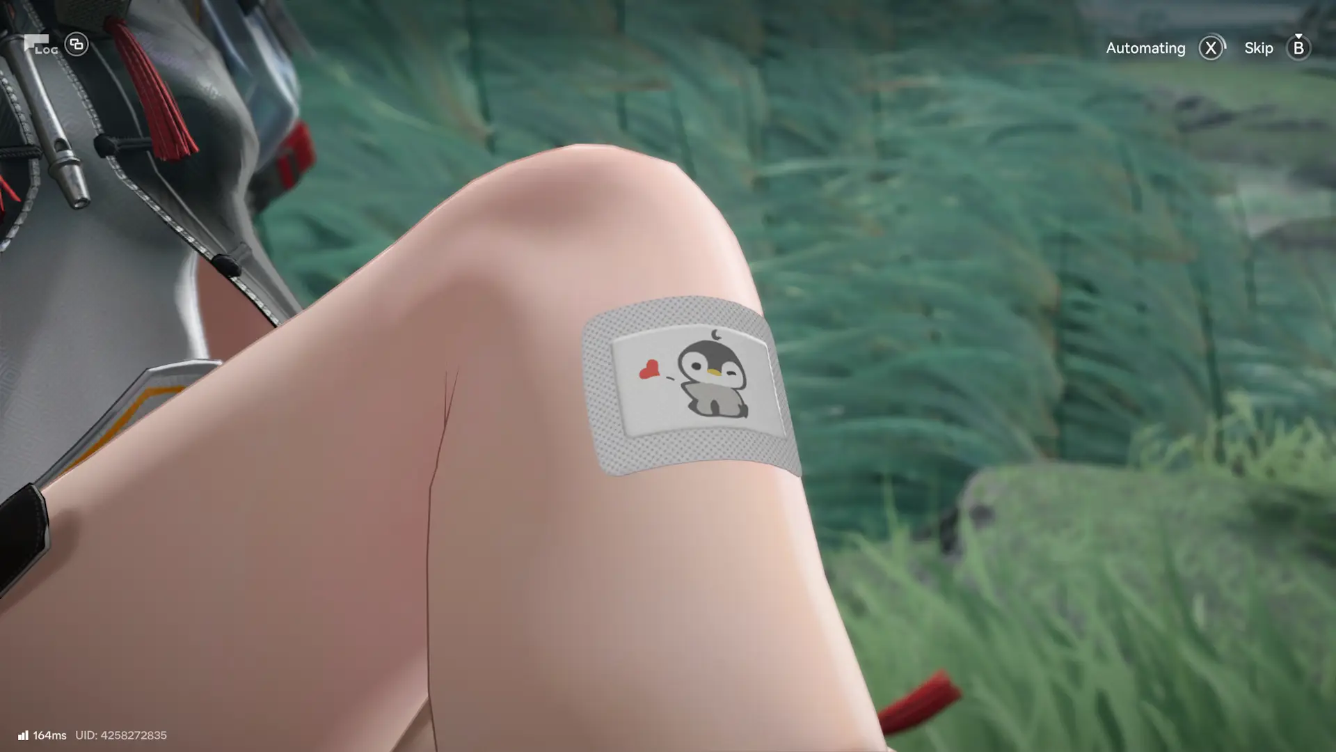 What's this adorable bandaid of a penguin? Do they sell them at the Endfield Industries? I need one!