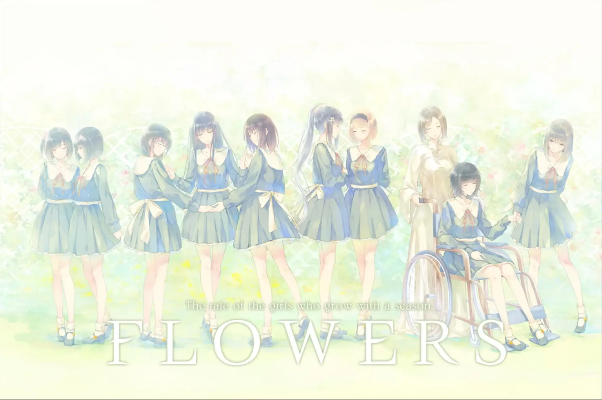 Absolutely beautiful final picture showing all the heroines and their relationships at the end of the long long story. Flowers will remain in my heart forever.