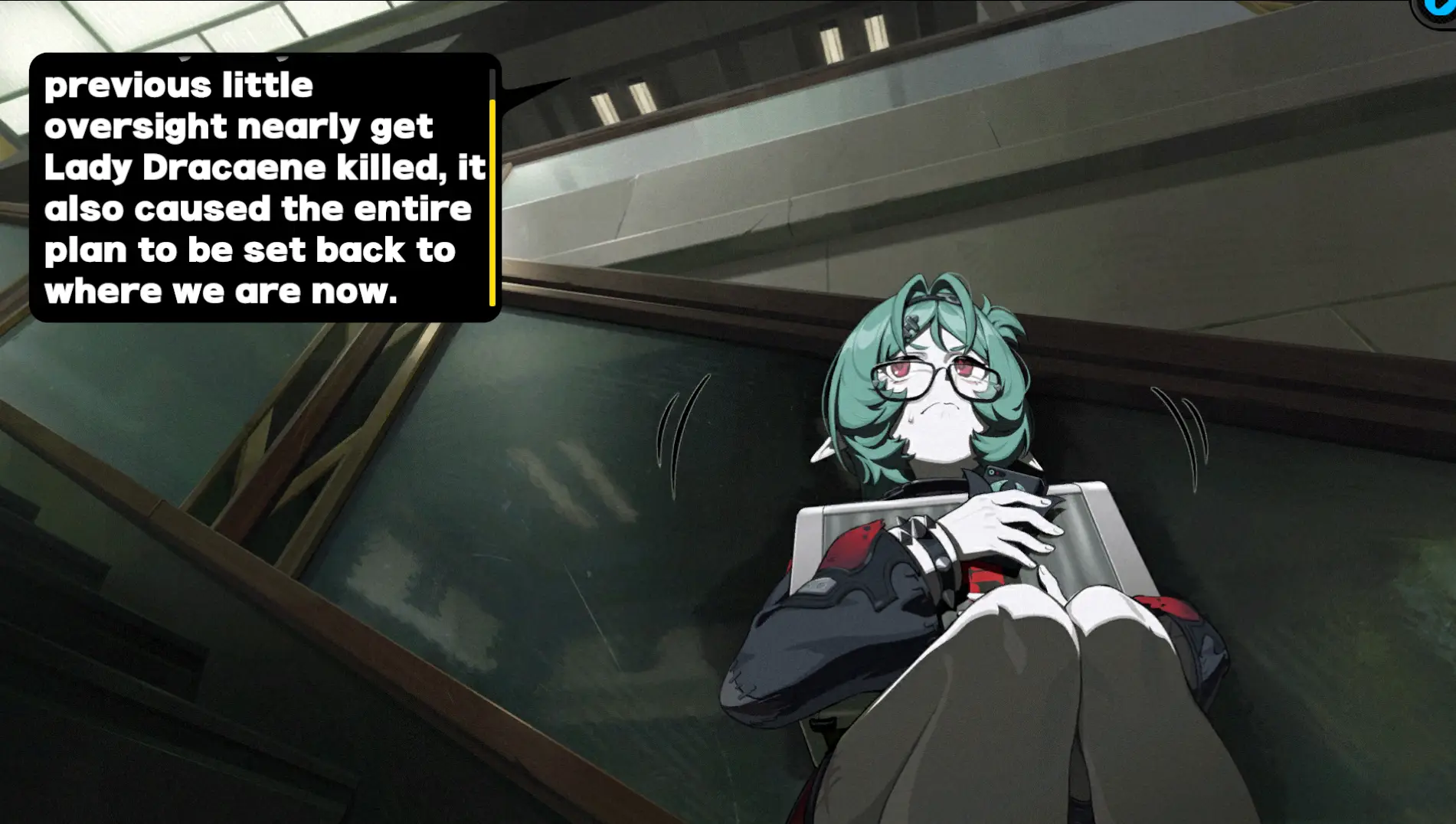 Poor girl got yanked away by the villains, hopefully she'll be back safe and sound in the next story update.