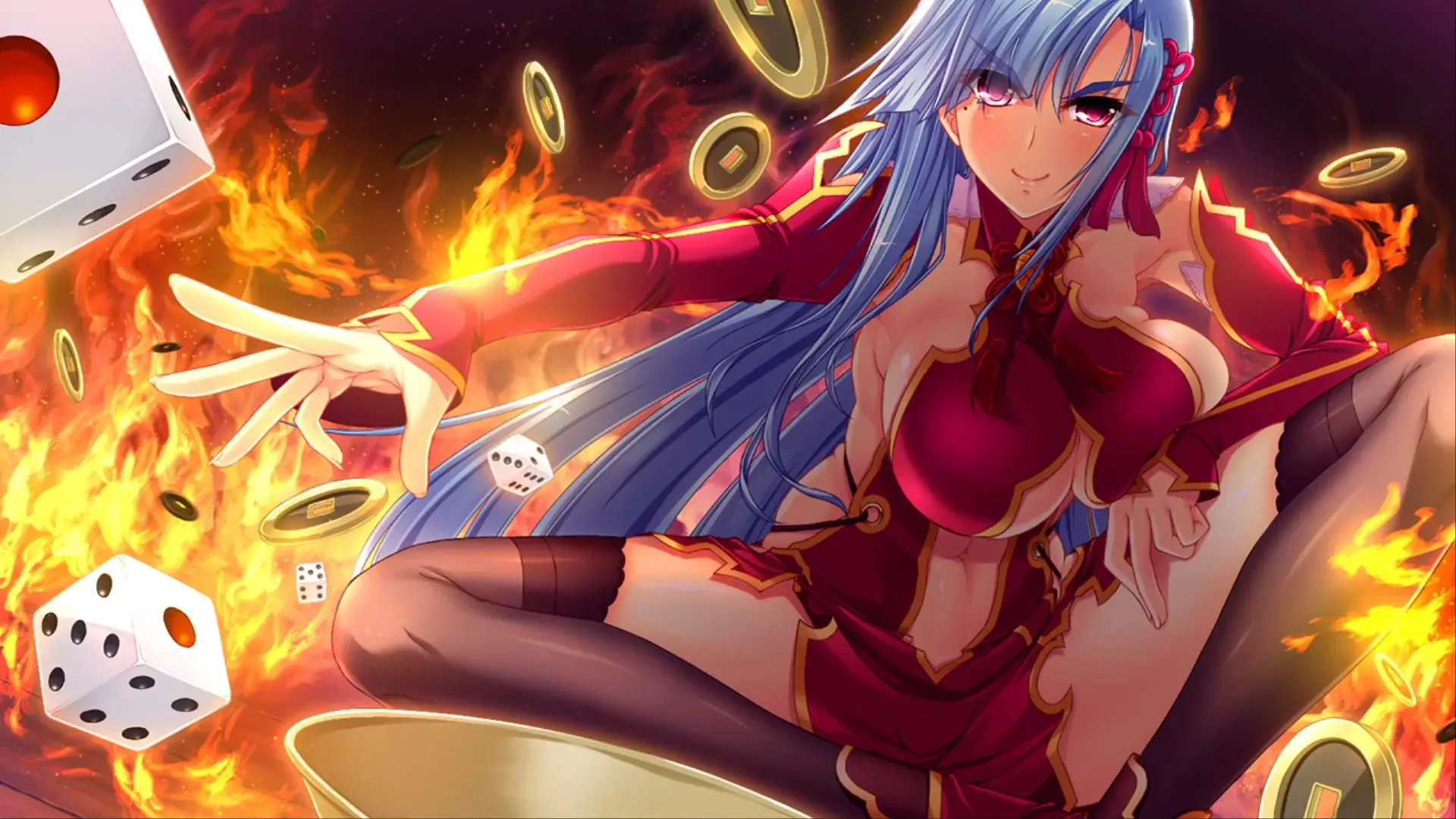 Never ever play these games with Suirei, she'll just suck all your money dry. There's nothing to win in fighting her.