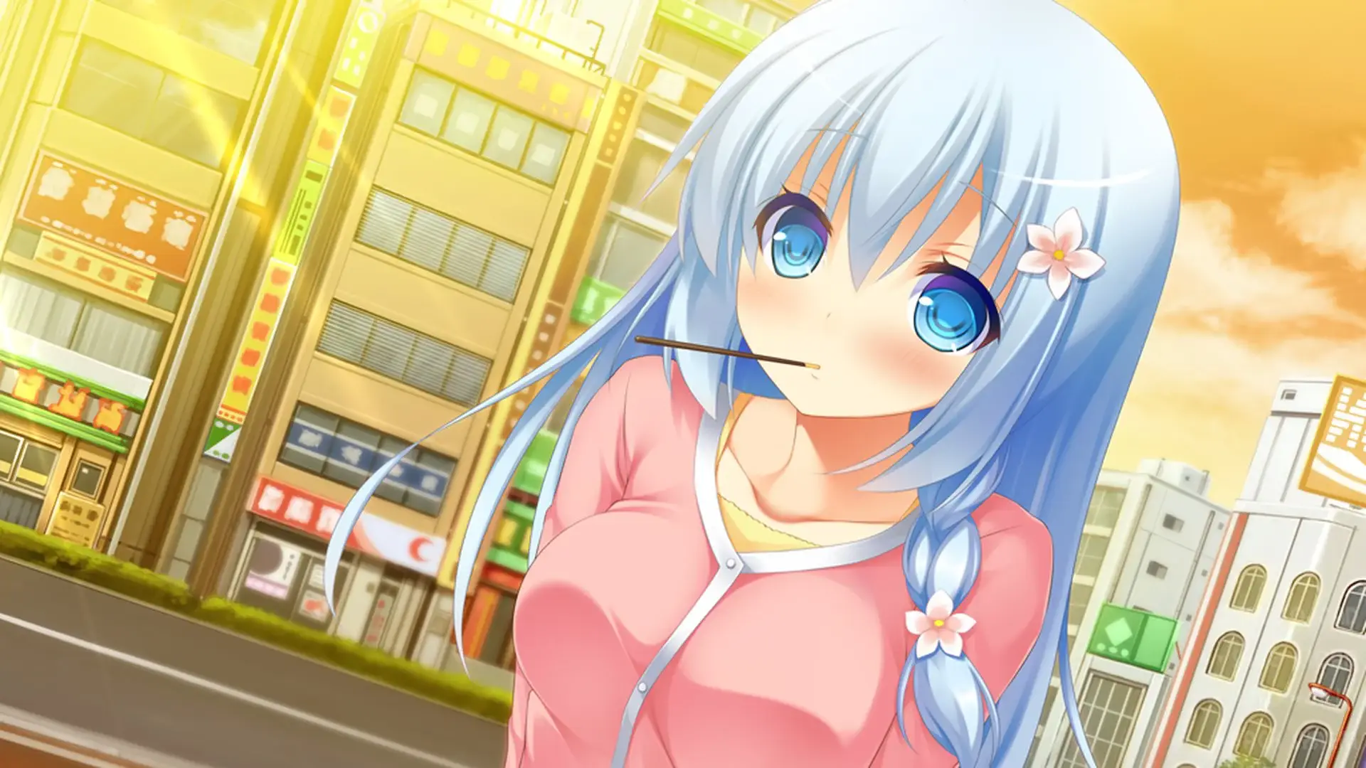 What? You don't want to play pocky game with Saori? It's a training of course!