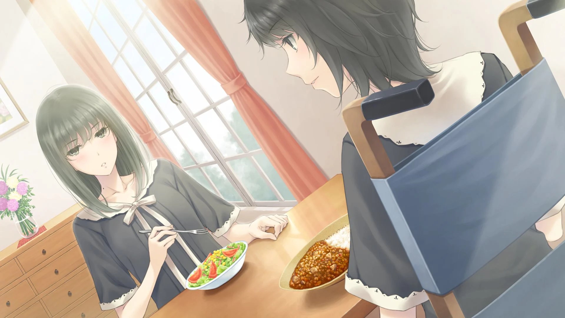 This set of pictures of her eating always salad while Erika ate tons of different things were hilarious