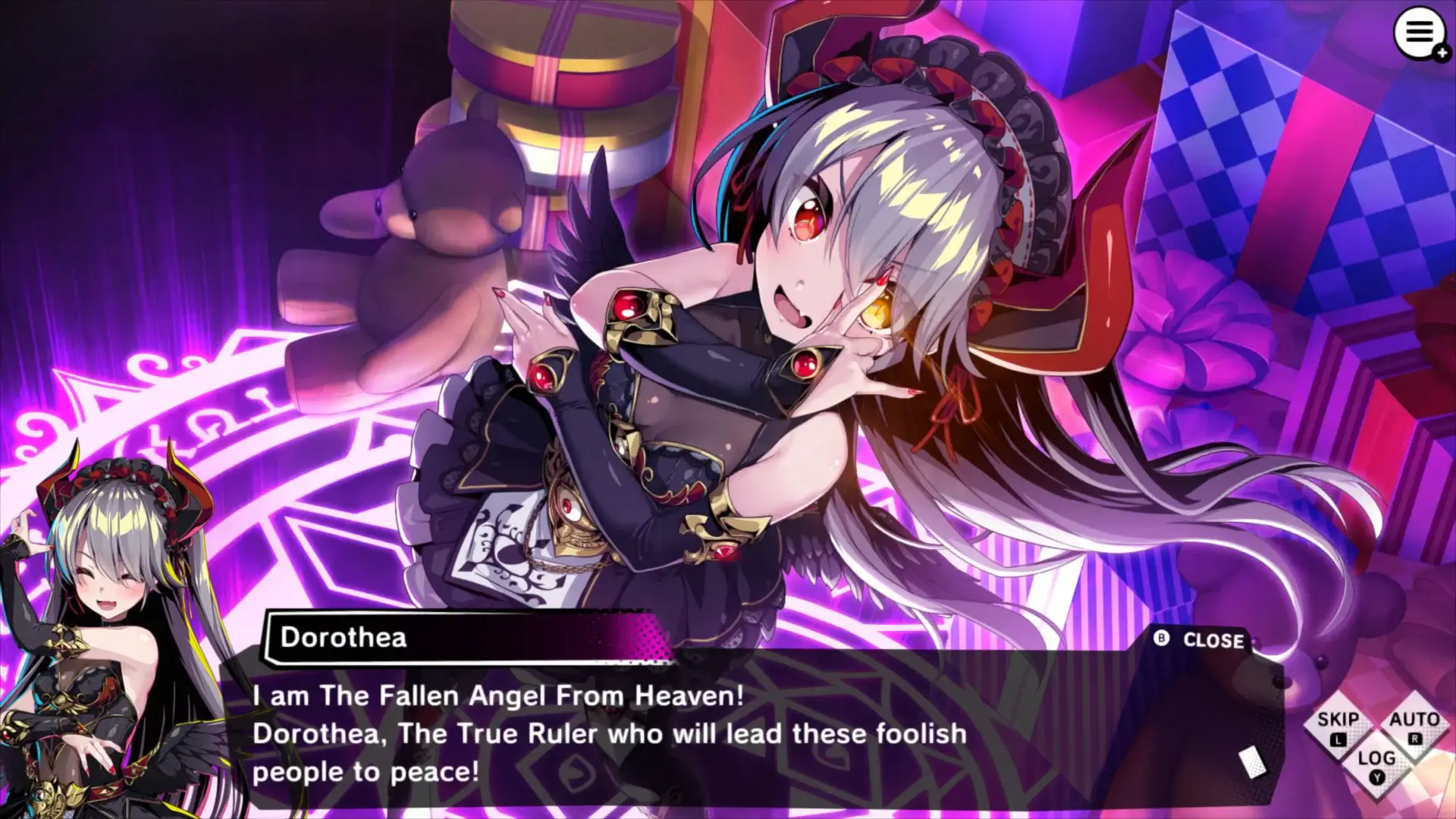 Dorothea is the classic chuuni girl in search for friends and it's ultra cute to see her going in and out of character depending on the situation.