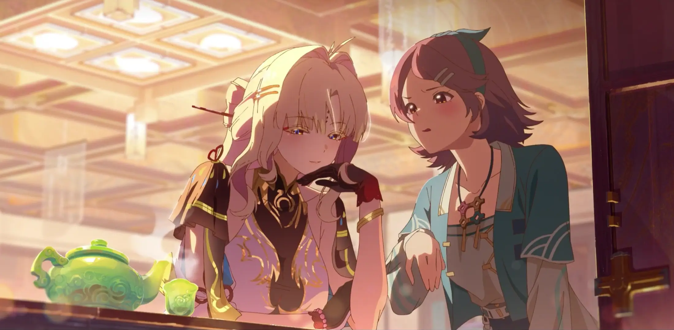 The final animation has lots of other characters appearing even though they were absent from the main quest because of the usual 'heroine of the week' syndrome.