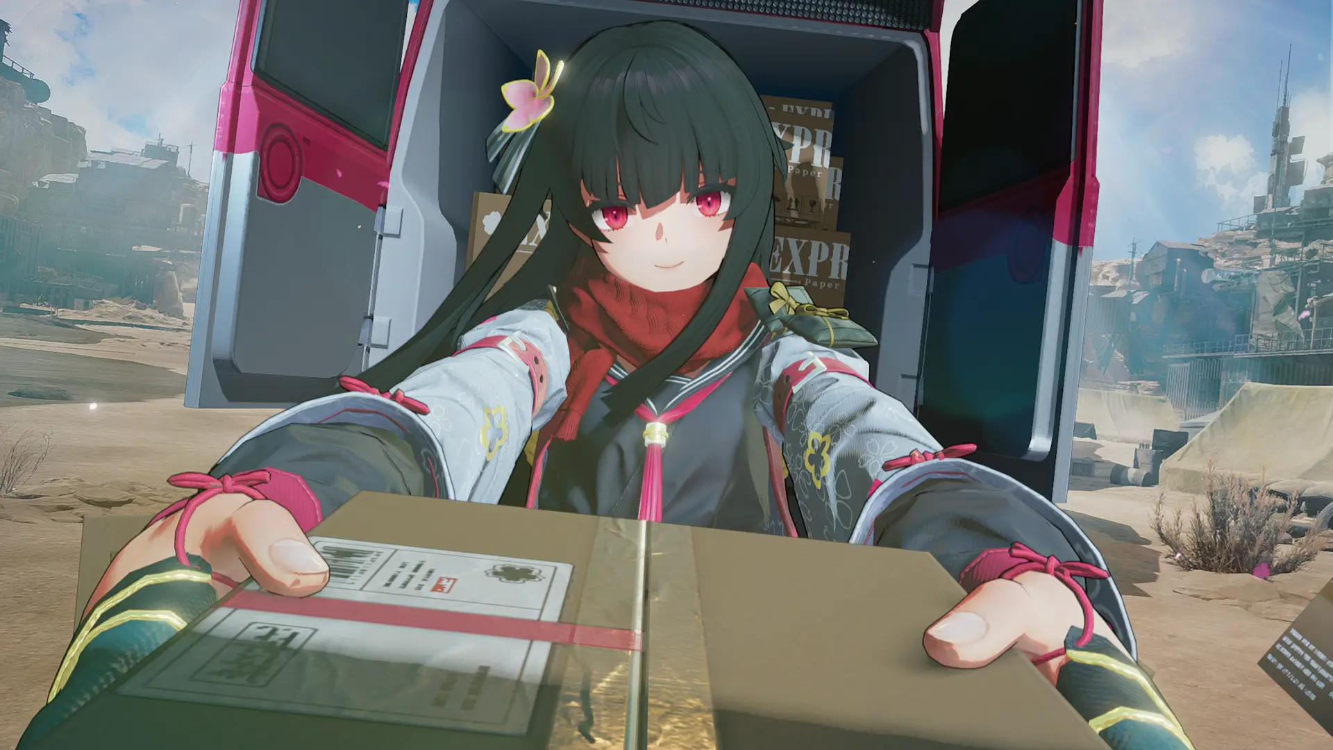 Sakura's dedicated home screen titled "Good Luck Delivery" is ultra cute. She isn't related to this event specifically, but wanted to share it with you all.