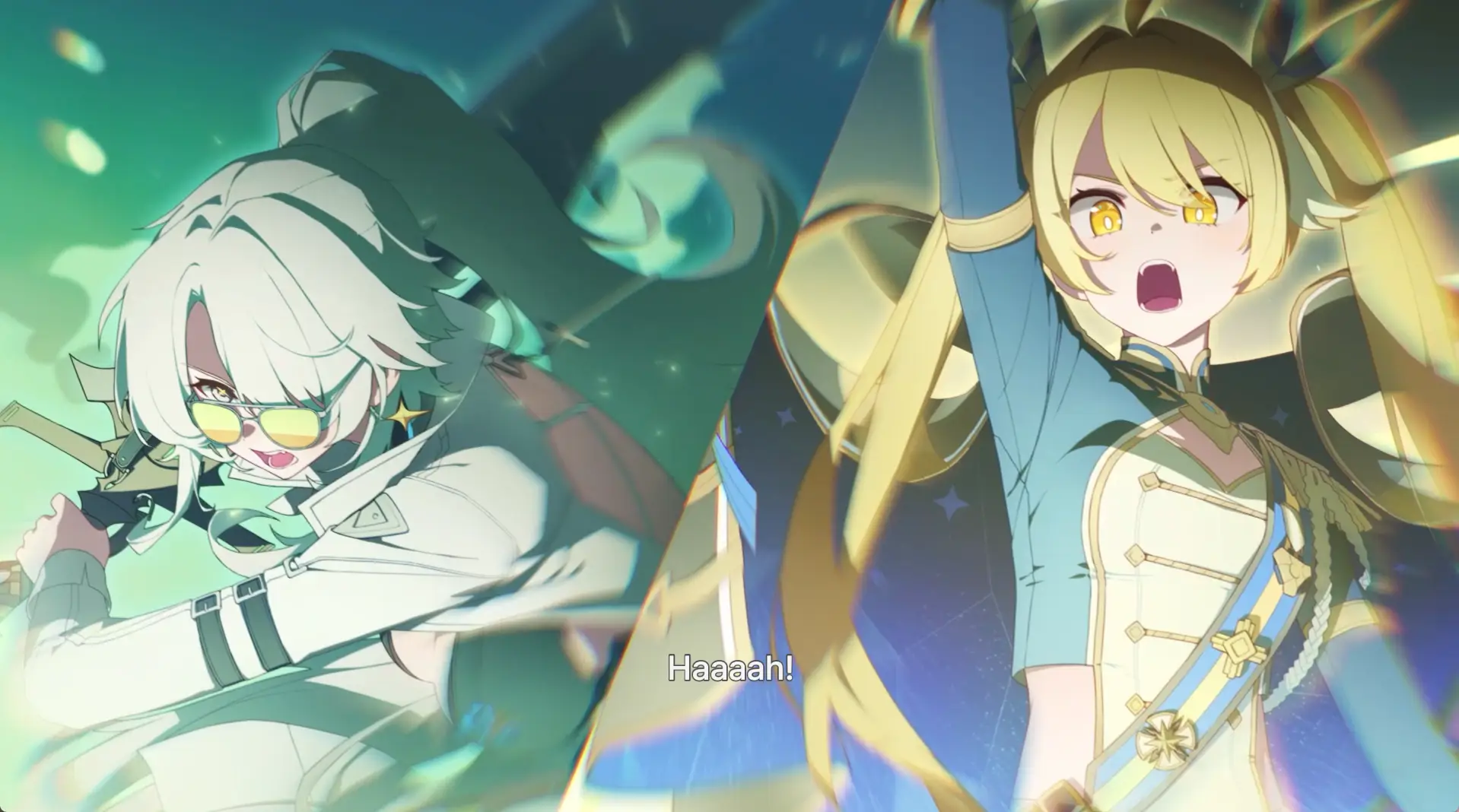 The final battle with the animated scene with everyone working together to fight against the enemy was quite good. Here showing Tiphera and Nine.