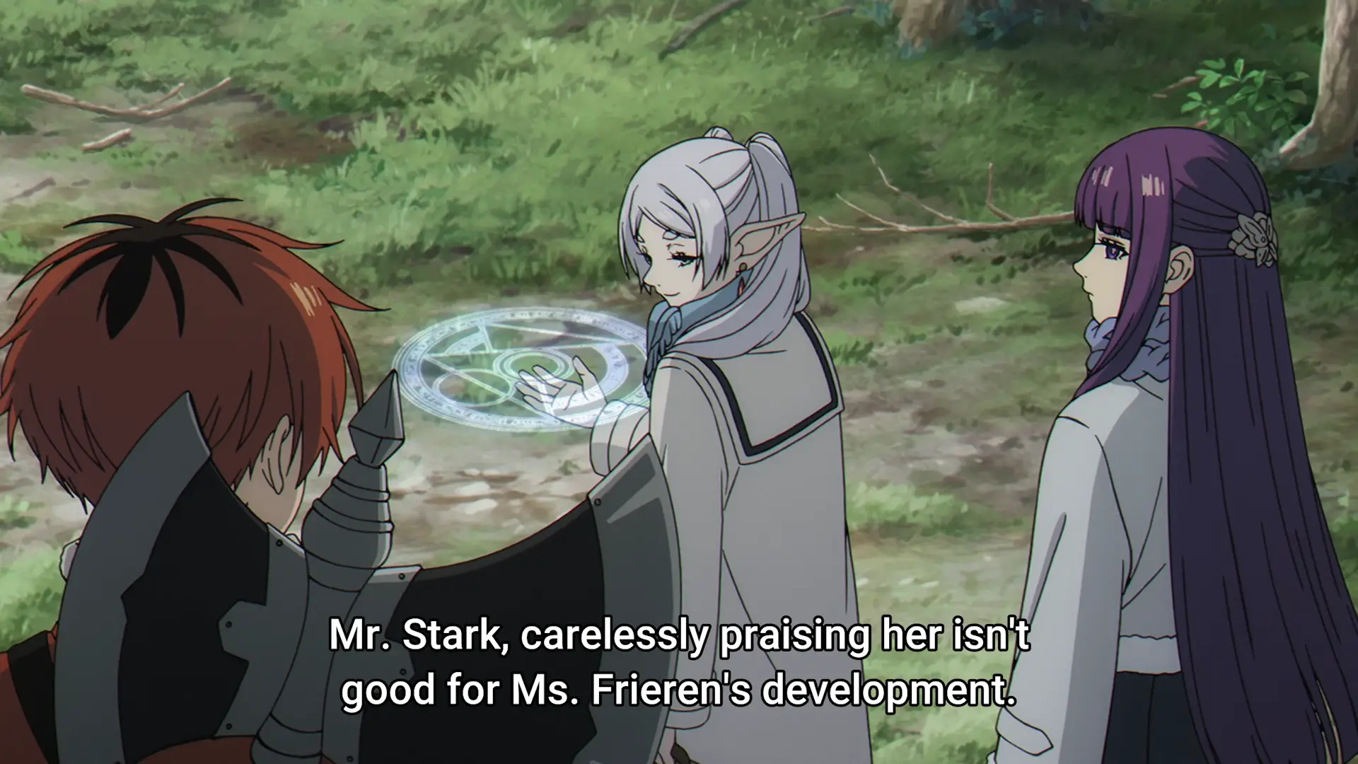 As usual Fern sometimes is like a little kid following Frieren and sometimes actually acts like the responsible adult.