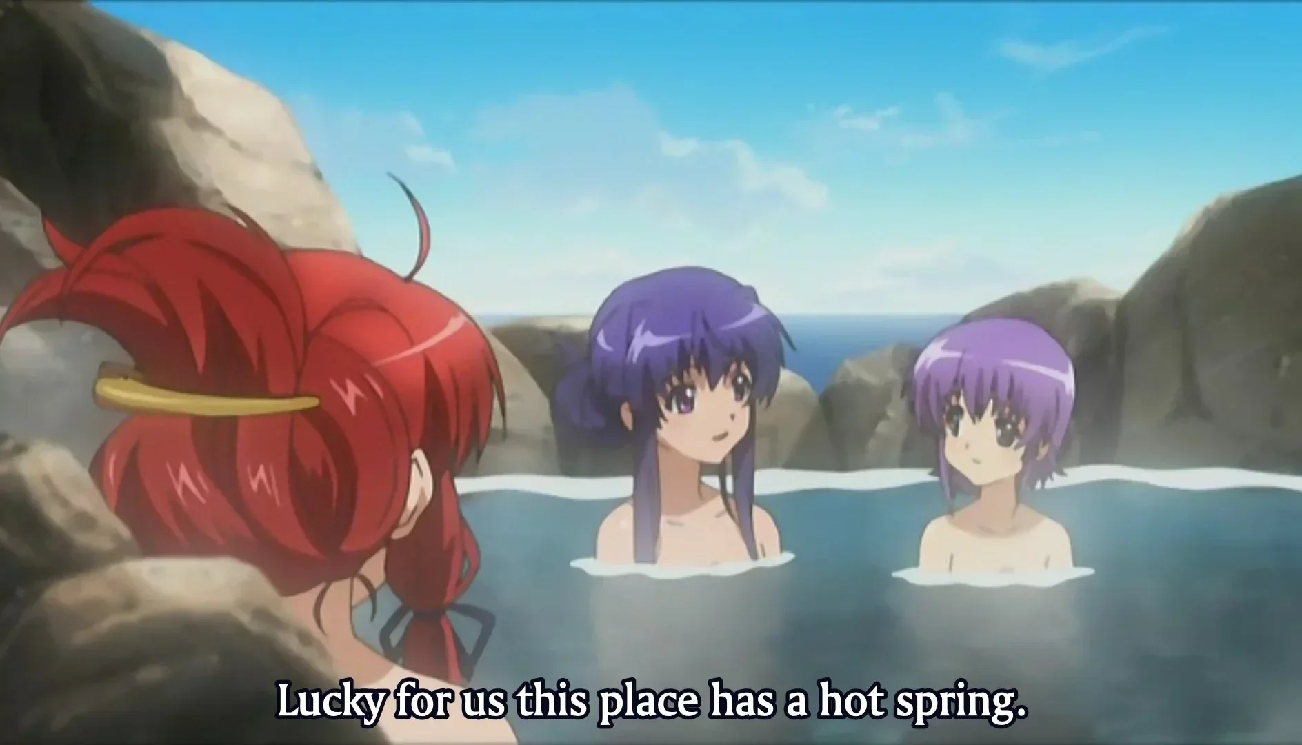 The main three girls relaxing.