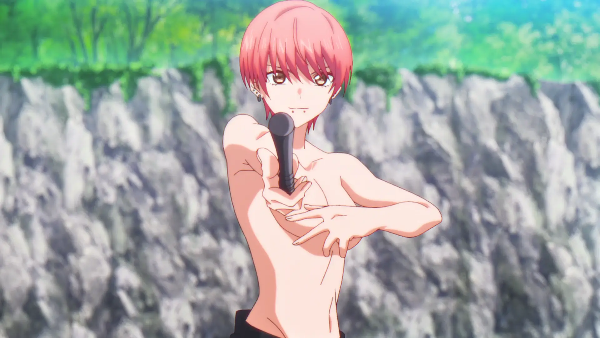 The weird part was when they showed her without the hand covering her chest and there was...well there wasn't something.