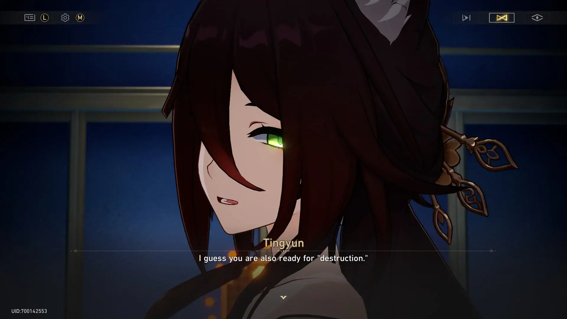 Whoa, Tingyun/Fugue can really be intimidating with her voice and looks when she want to. I wasn't expecting to see her in Planarcadia at all...