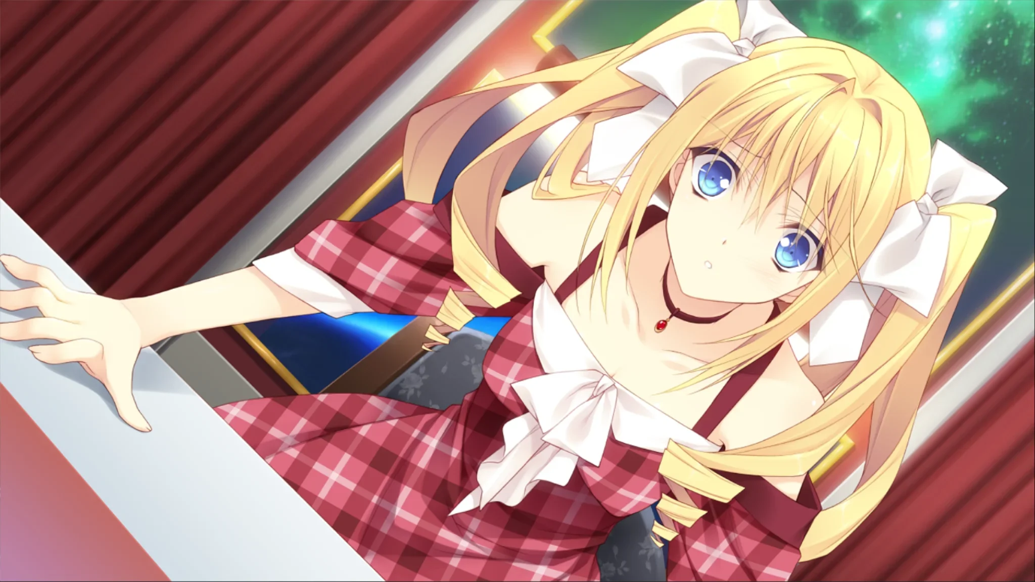 Yuushe gathering courage to talk with the others.