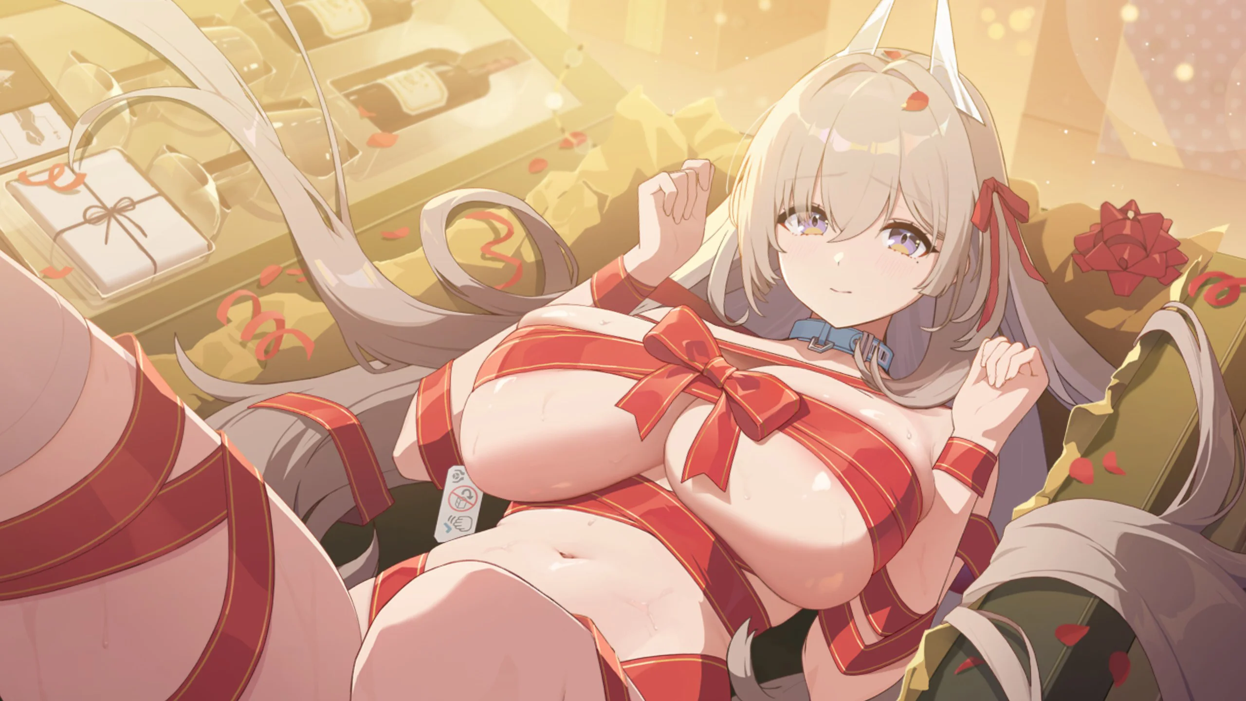 She's the christmas gift I guess?