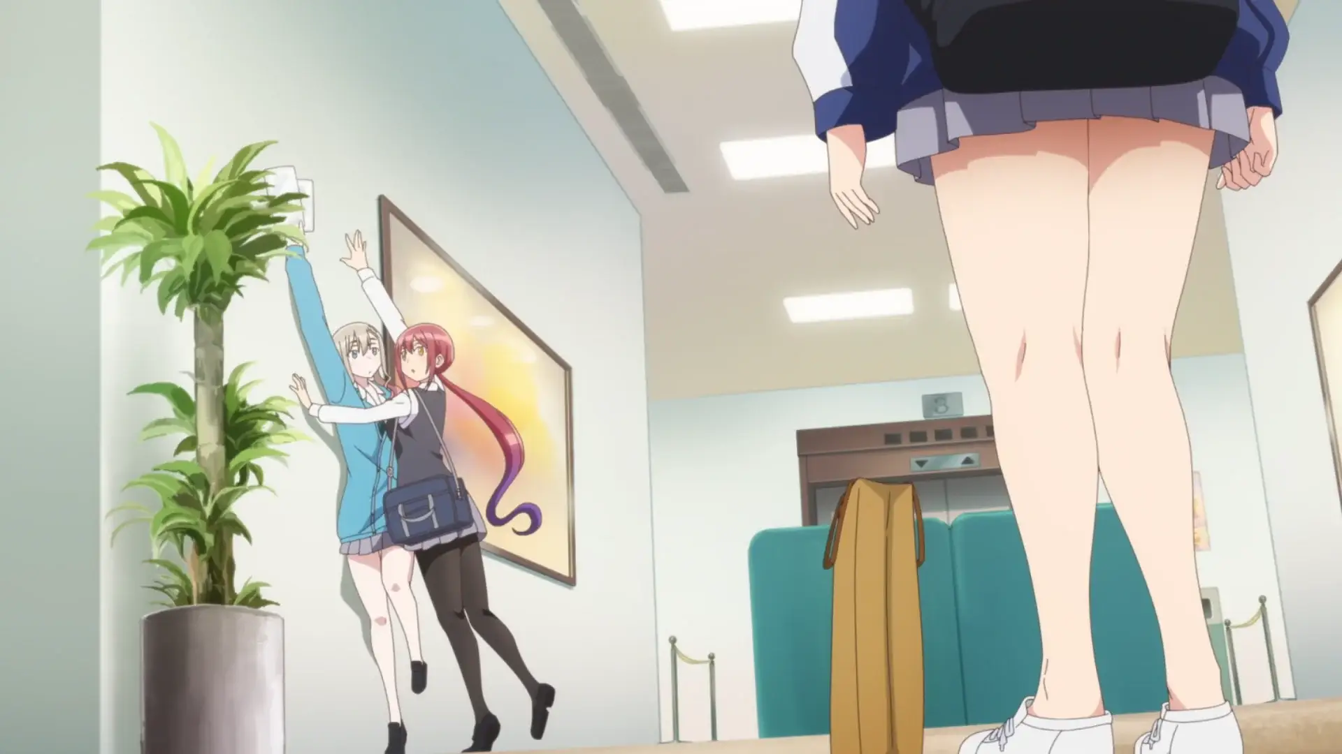 The shock from Yuu here at seeing double betrayal. Also props for the low angle shot from the director. We appreciate Yuu too.