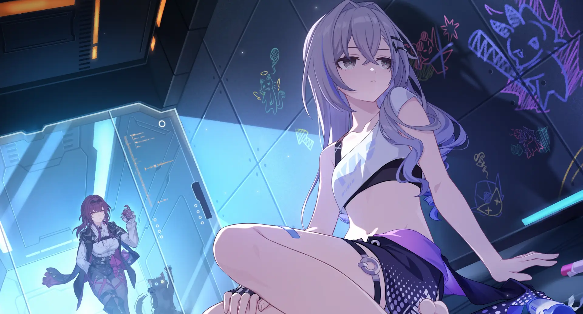 Honestly? Silver wolf is way hotter in this simple scene that she's normally. Like it gives off that "at home" feeling.
